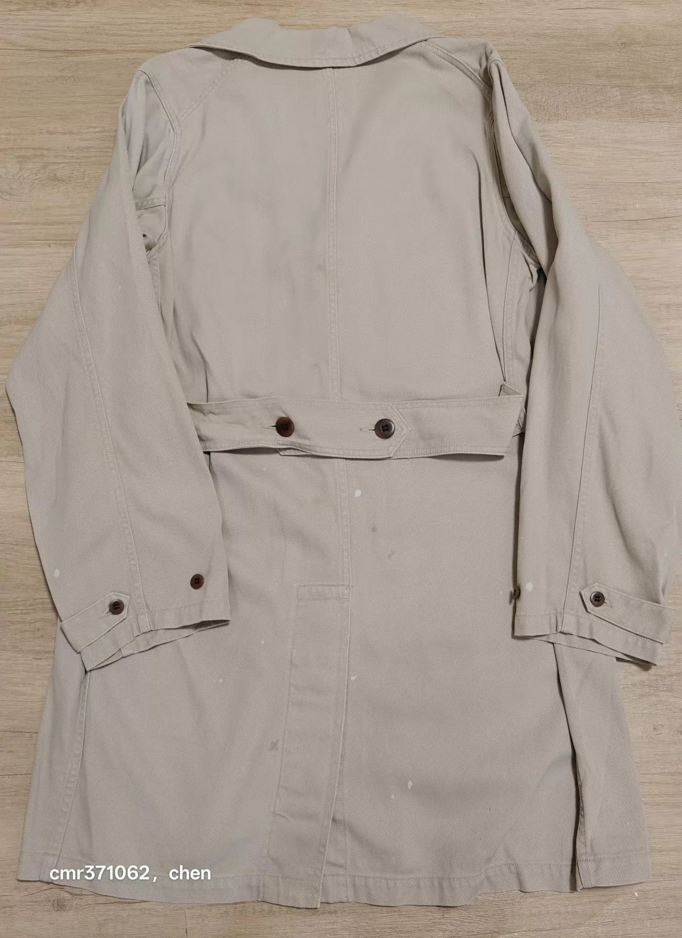 Visvim Beige Long Coat with 'PEERLESS' Print - Size M Size US M / EU 48-50 / 2 - 4 Thumbnail