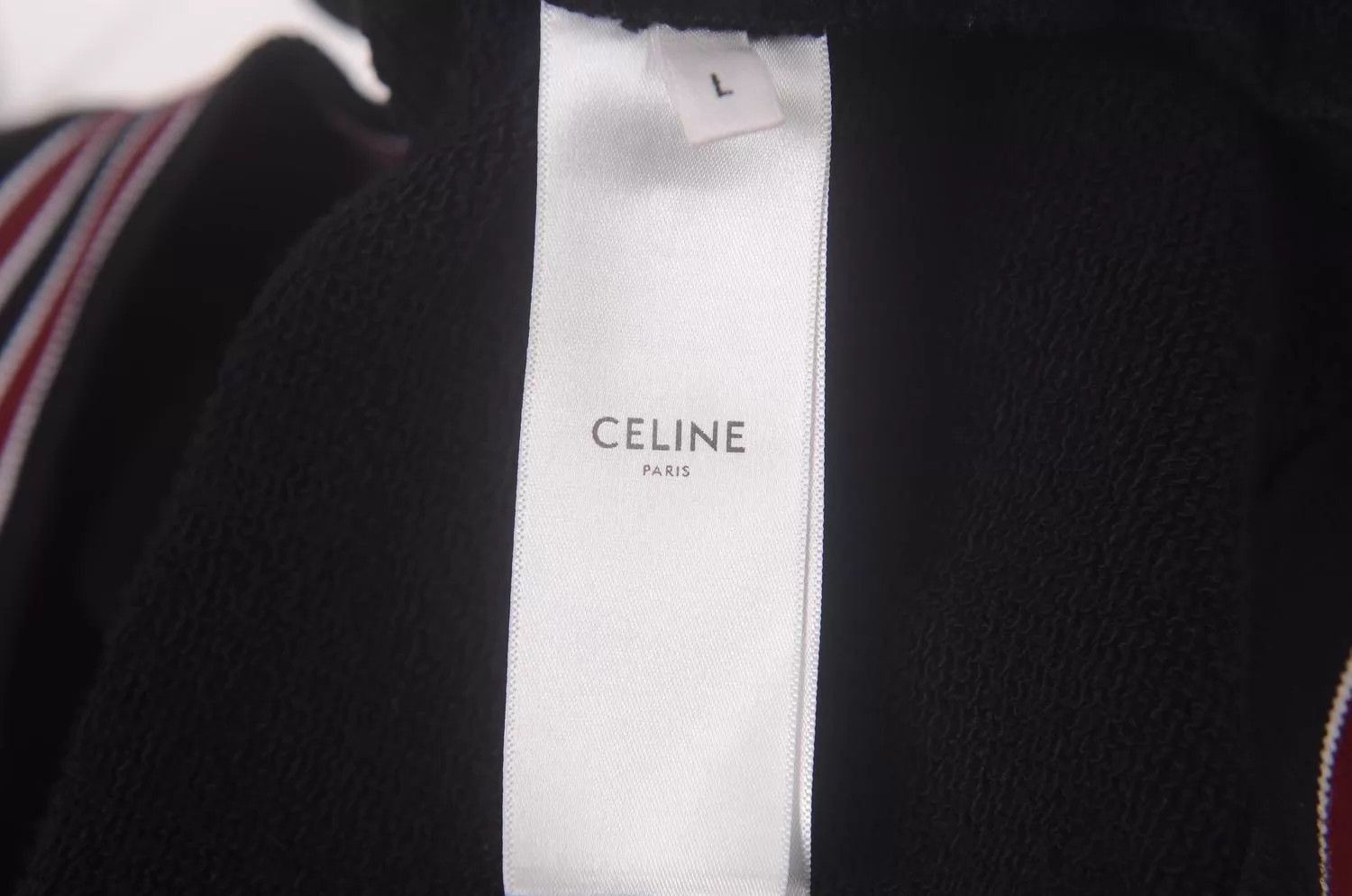 Celine Black Letterman Jacket with Ribbed Trim Size US L / EU 52-54 / 3 - 6 Thumbnail
