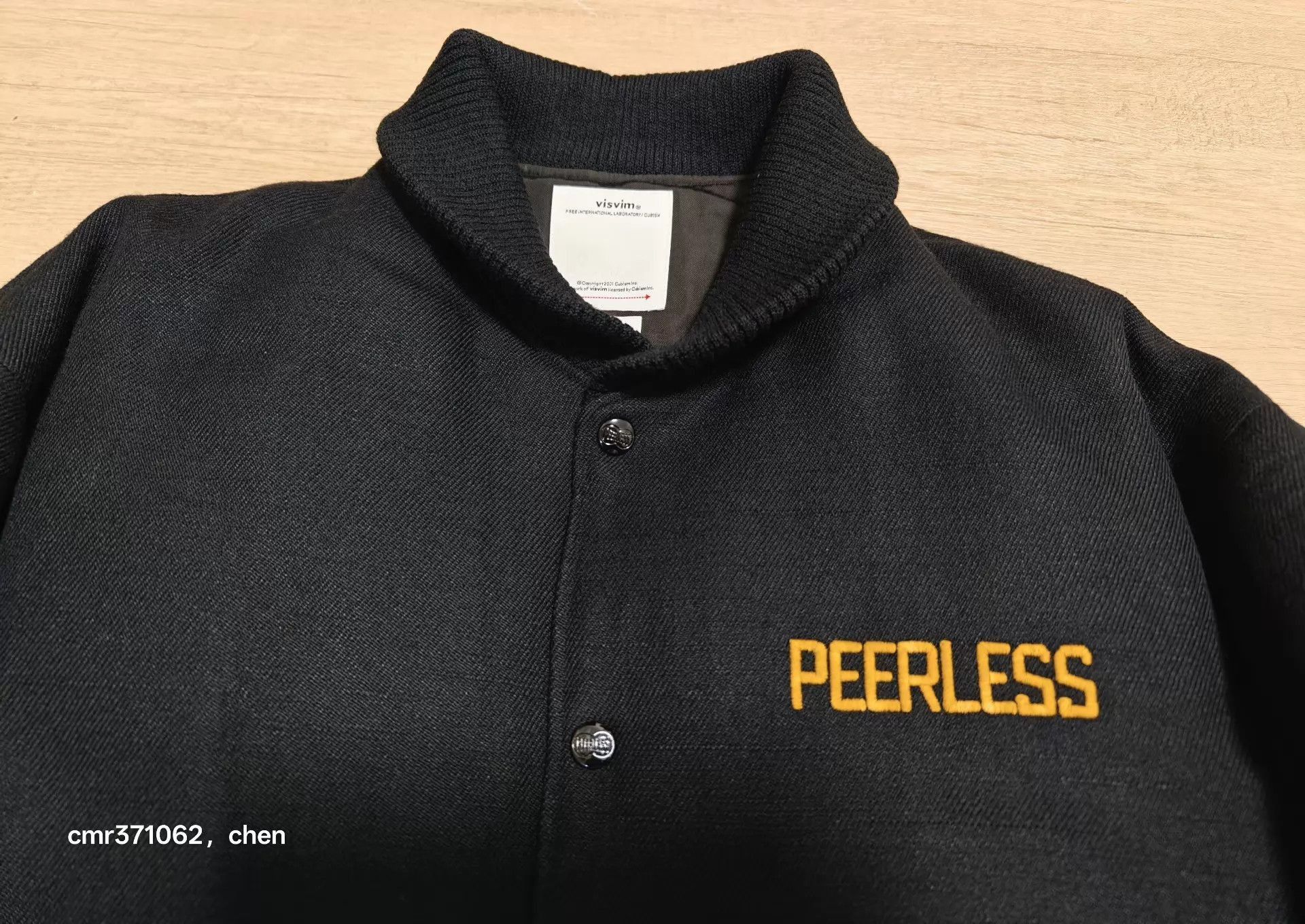 Visvim Black 'PEERLESS' Embroidered Bomber Jacket Size US L / EU 52-54 / 3 - 2 Thumbnail
