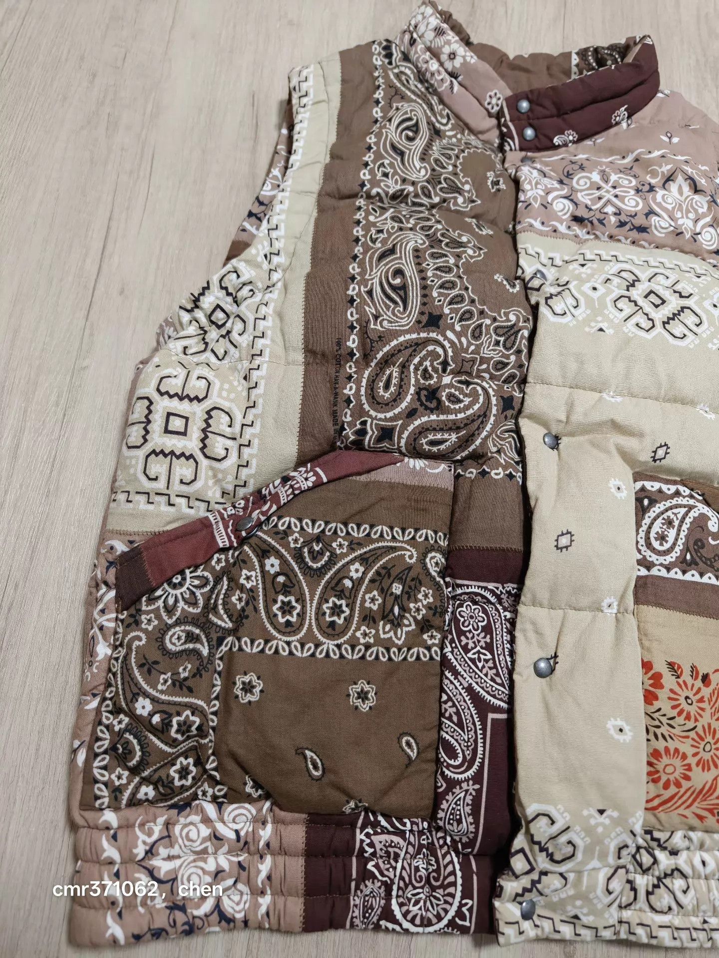 Visvim Brown Patchwork Quilted Vest Size L Size US L / EU 52-54 / 3 - 4 Thumbnail