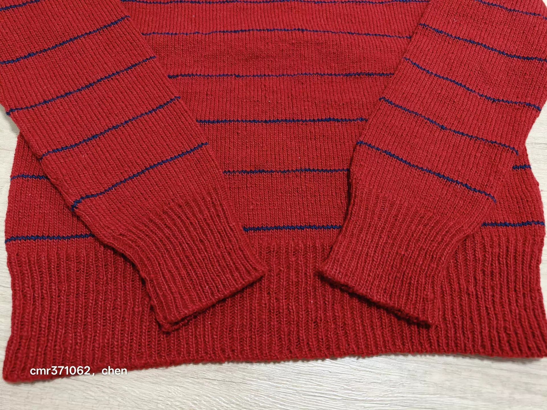 Visvim Red Striped Long Sleeve Knit Sweater Size US S / EU 44-46 / 1 - 5 Thumbnail