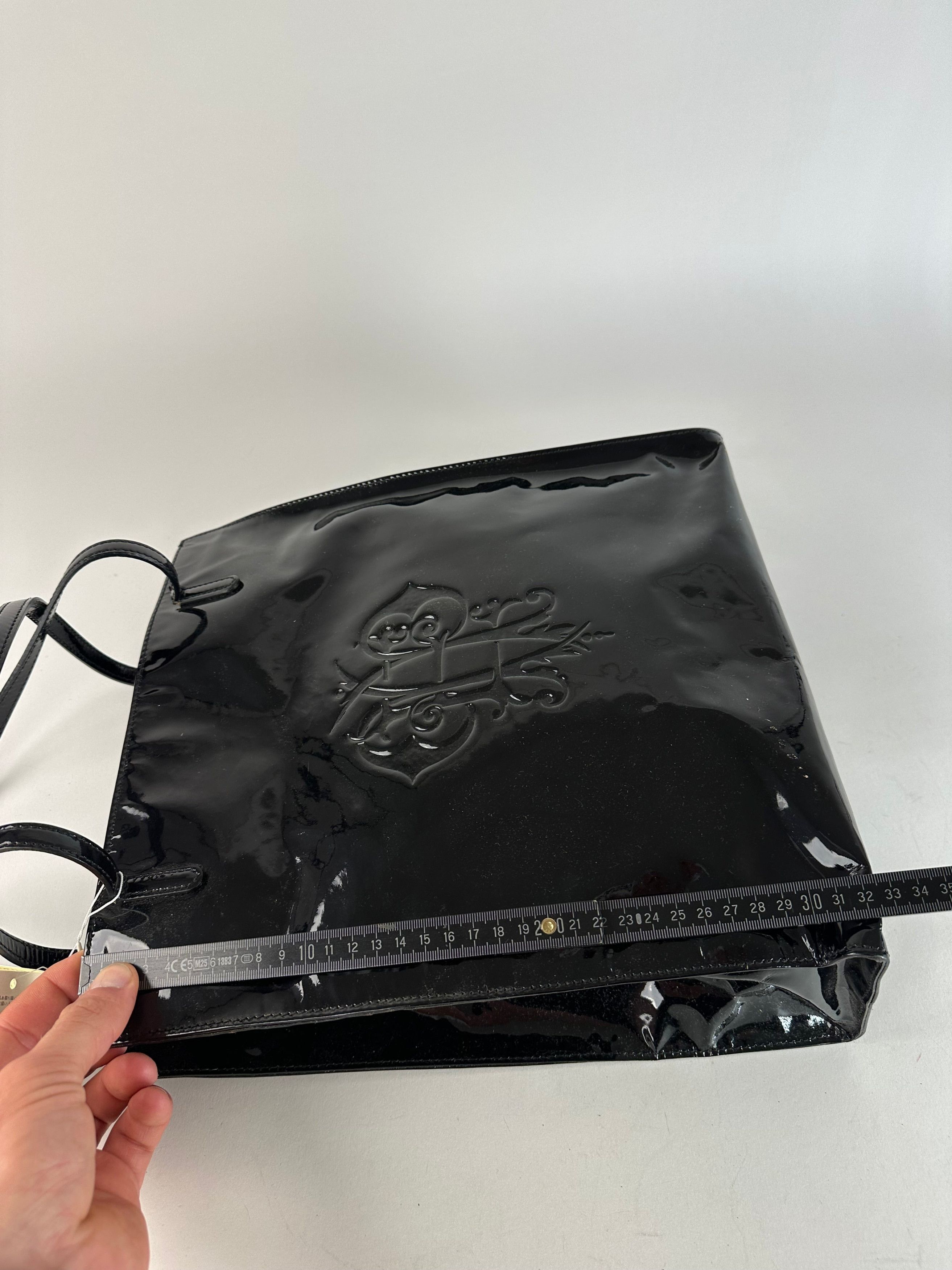 Emilio Pucci Vintage Patent Leather Tote Bag Black New With Tags Size ONE SIZE - 12 Thumbnail