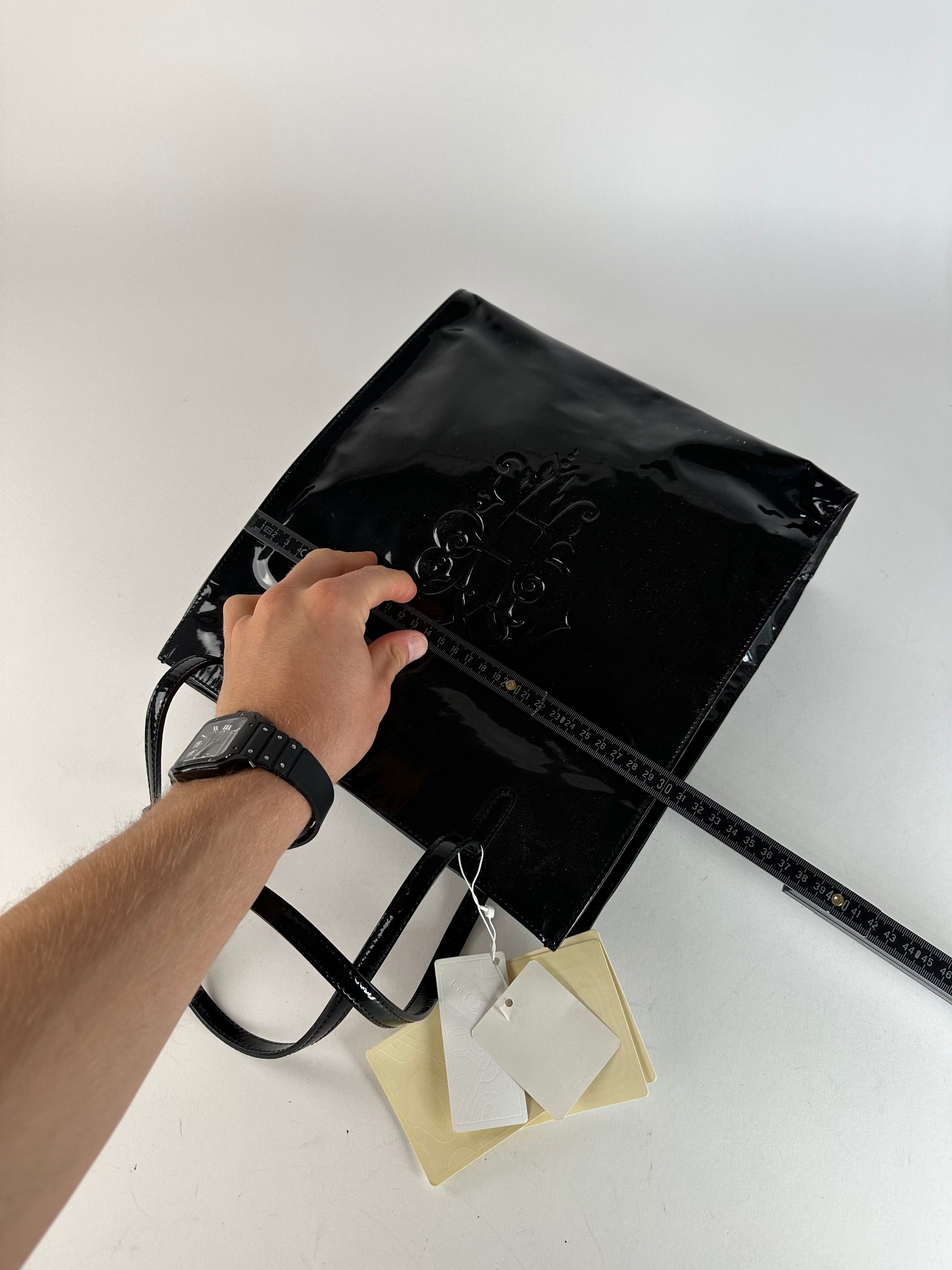 Emilio Pucci Vintage Patent Leather Tote Bag Black New With Tags Size ONE SIZE - 10 Thumbnail