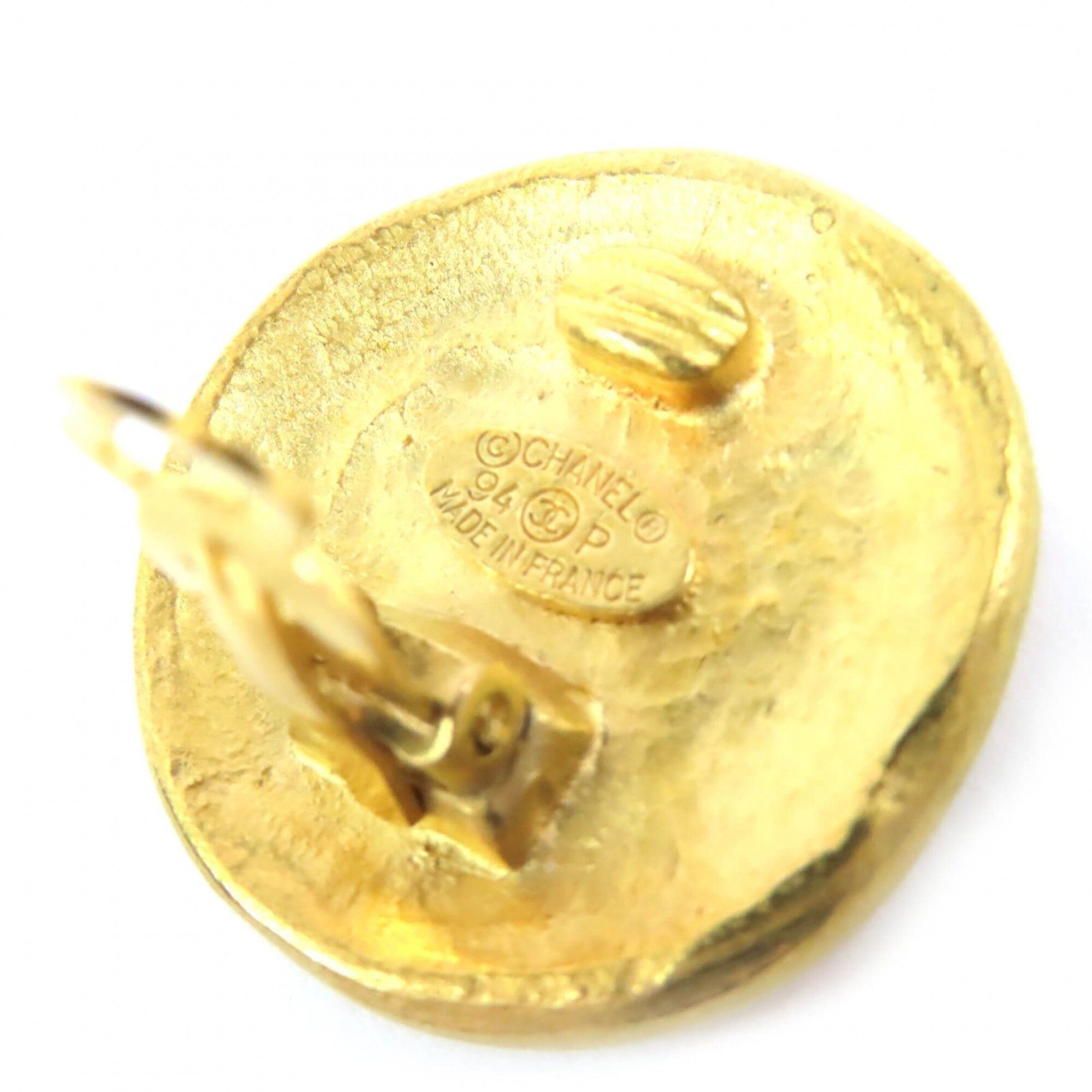 Chanel CHANEL Vintage 1994 94P Coco Mark Round Earrings (Pair) Gold Made in France Women's Size ONE SIZE - 5 Thumbnail