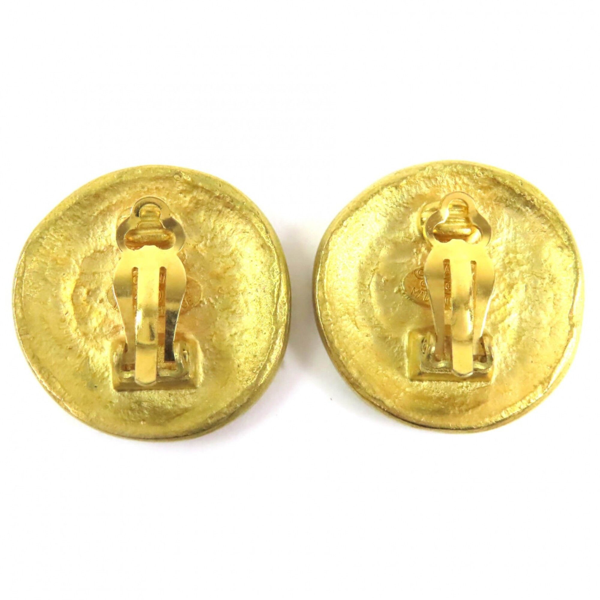 Chanel CHANEL Vintage 1994 94P Coco Mark Round Earrings (Pair) Gold Made in France Women's Size ONE SIZE - 2 Thumbnail