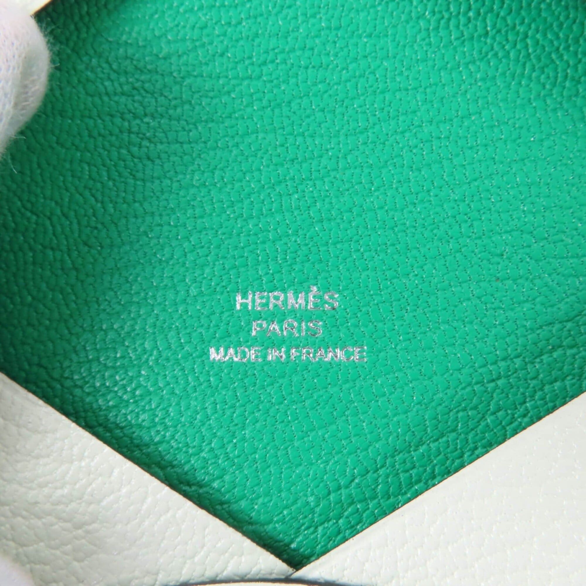 Hermes HERMES Calvi Chevre Vert Fizz Mint Pass Case/Business Card Holder/Card Case, B Stamp, Made in France, Women's Size ONE SIZE - 6 Thumbnail