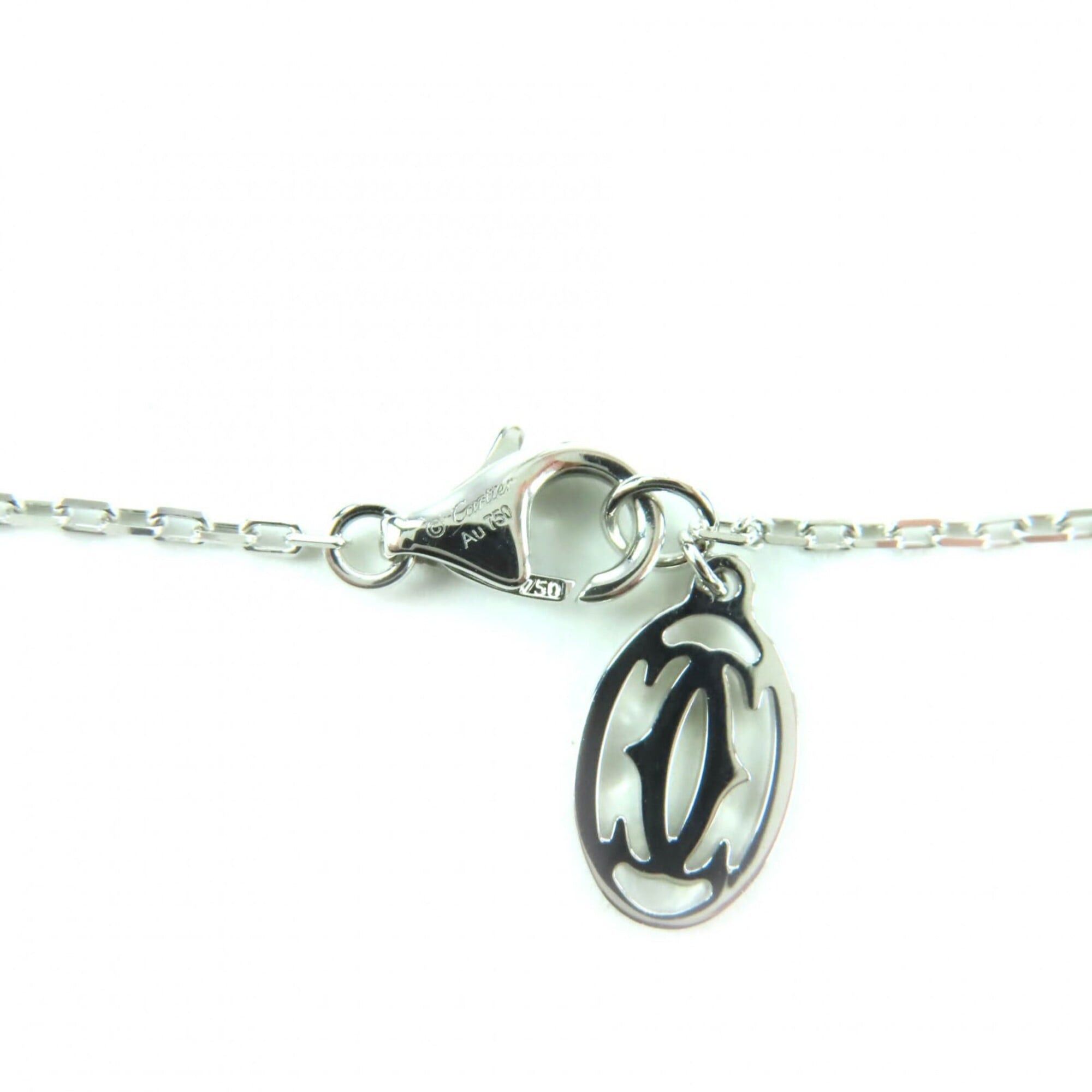 Cartier Cartier B7215900 Damour SM 750 (WG) 136EYV Approx. 0.09ct 1P Diamond Necklace Silver Total Weight 2.93g Women's Size ONE SIZE - 6 Thumbnail