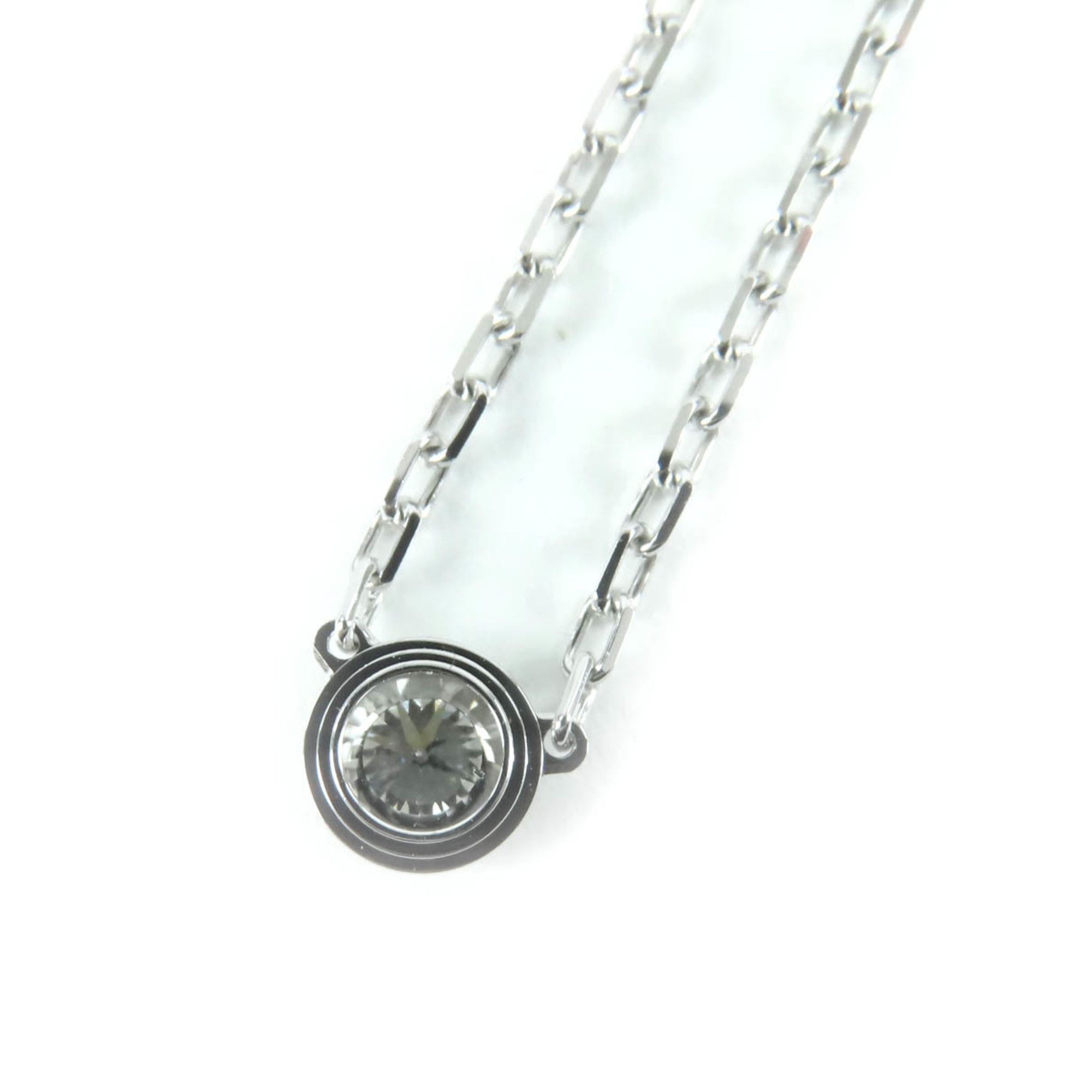 Cartier Cartier B7215900 Damour SM 750 (WG) 136EYV Approx. 0.09ct 1P Diamond Necklace Silver Total Weight 2.93g Women's Size ONE SIZE - 2 Thumbnail