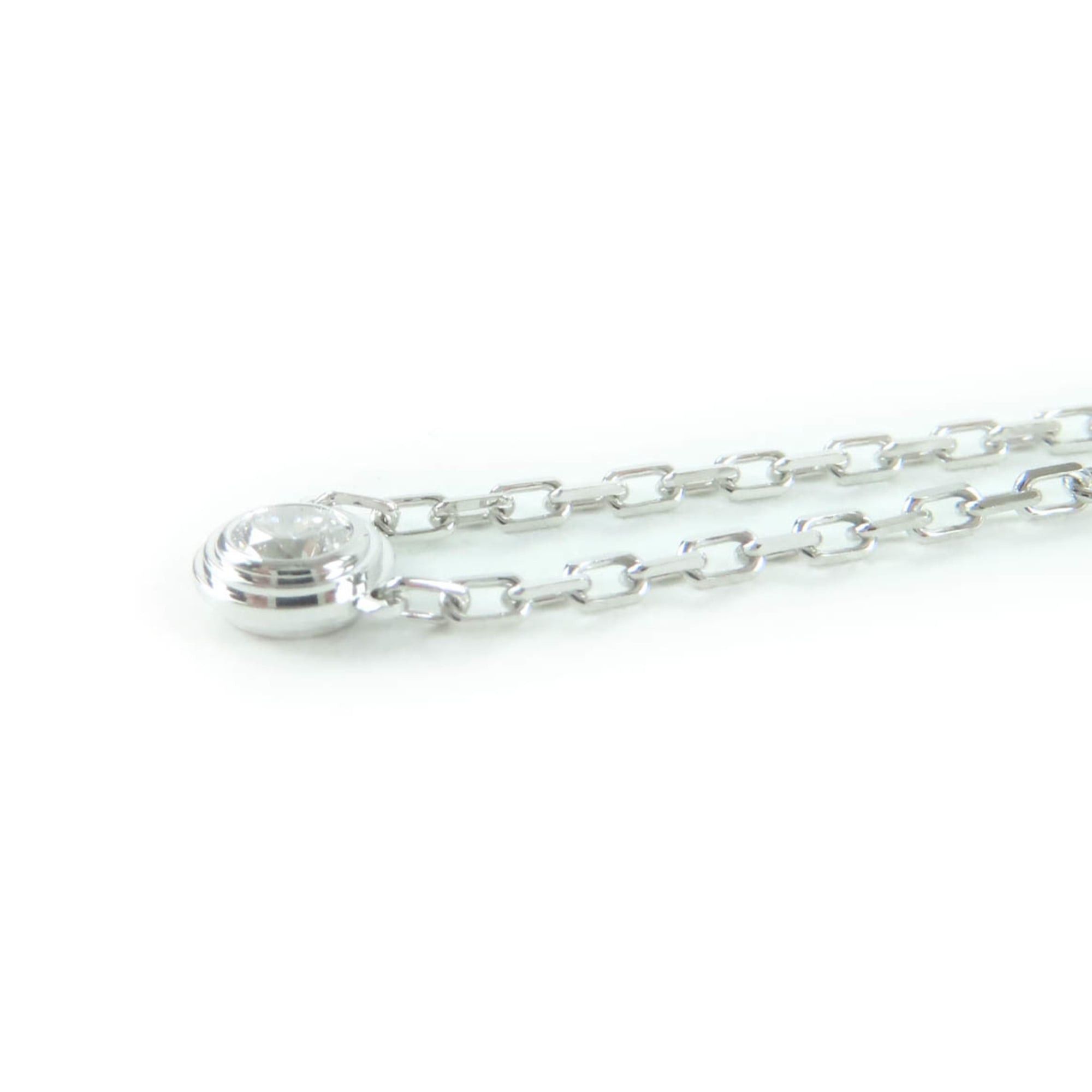 Cartier Cartier B7215900 Damour SM 750 (WG) 136EYV Approx. 0.09ct 1P Diamond Necklace Silver Total Weight 2.93g Women's Size ONE SIZE - 5 Thumbnail