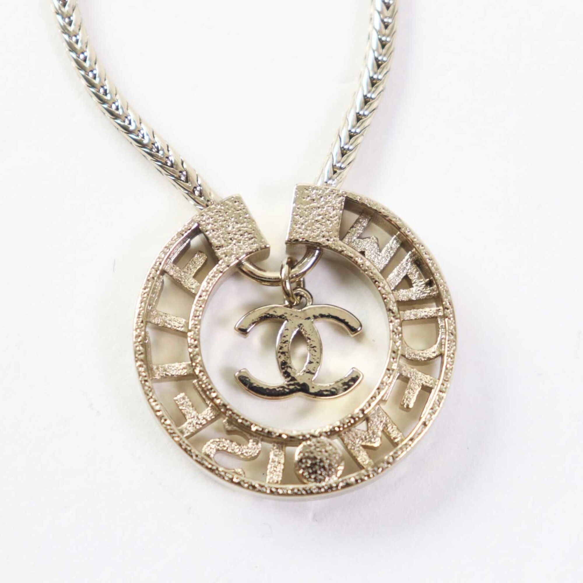Chanel CHANEL Y22X MADEMOISELLE Rhinestone Coco Mark Necklace Pendant Gold with Box for Women Size ONE SIZE - 5 Thumbnail