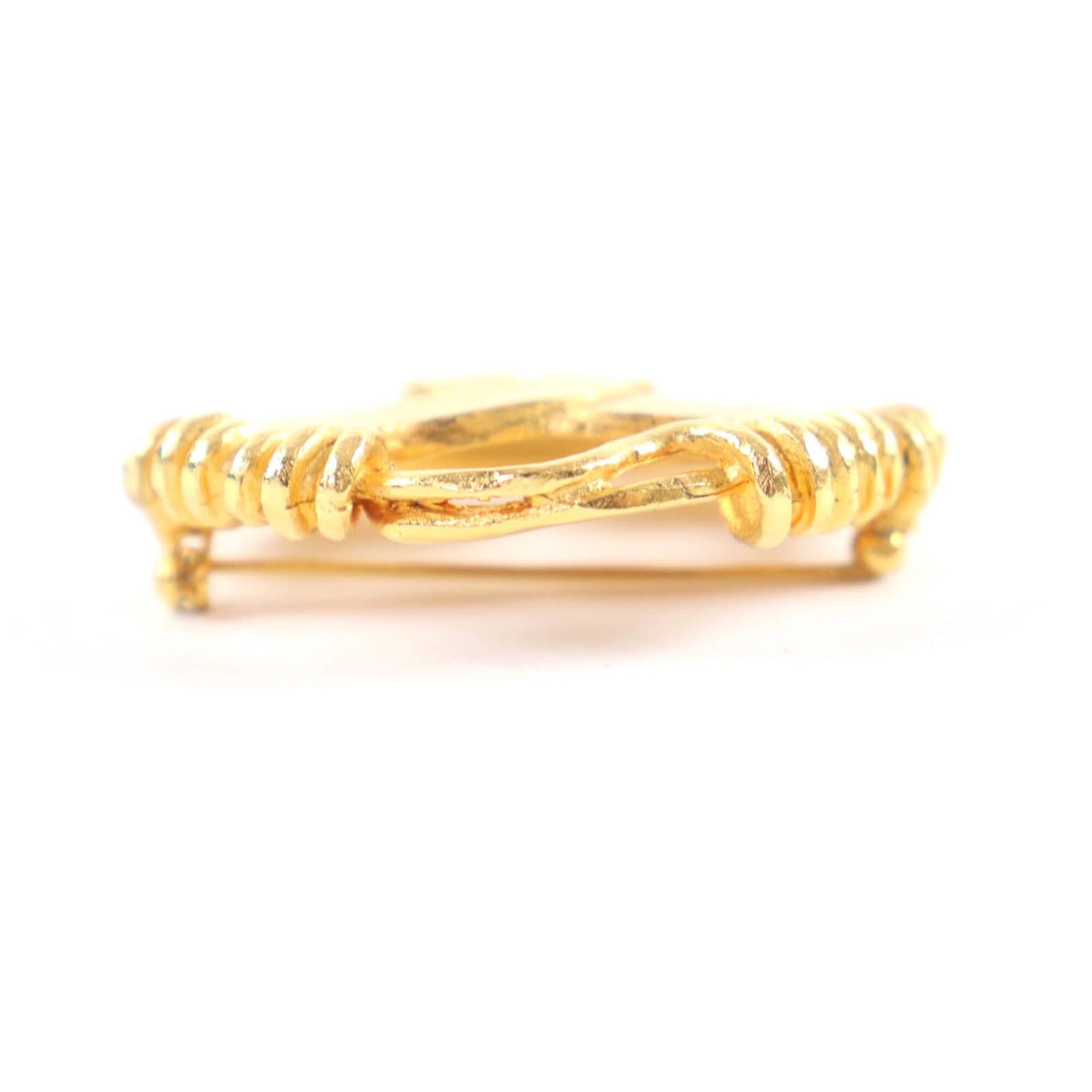 Chanel CHANEL Vintage 94P Coco Mark Coil Brooch, Gold, with Box, Made in France, Women's. Size ONE SIZE - 5 Thumbnail