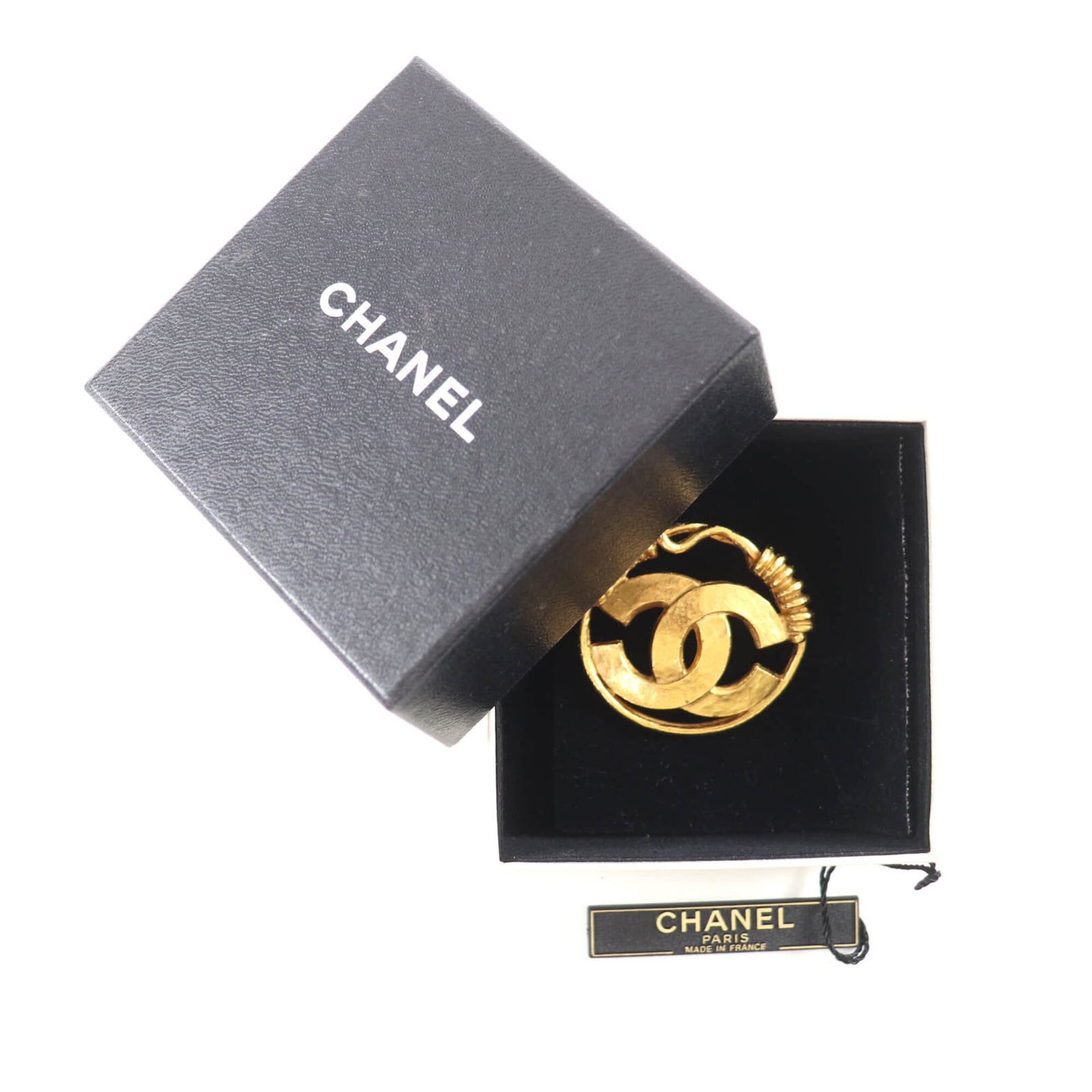 Chanel CHANEL Vintage 94P Coco Mark Coil Brooch, Gold, with Box, Made in France, Women's. Size ONE SIZE - 2 Thumbnail