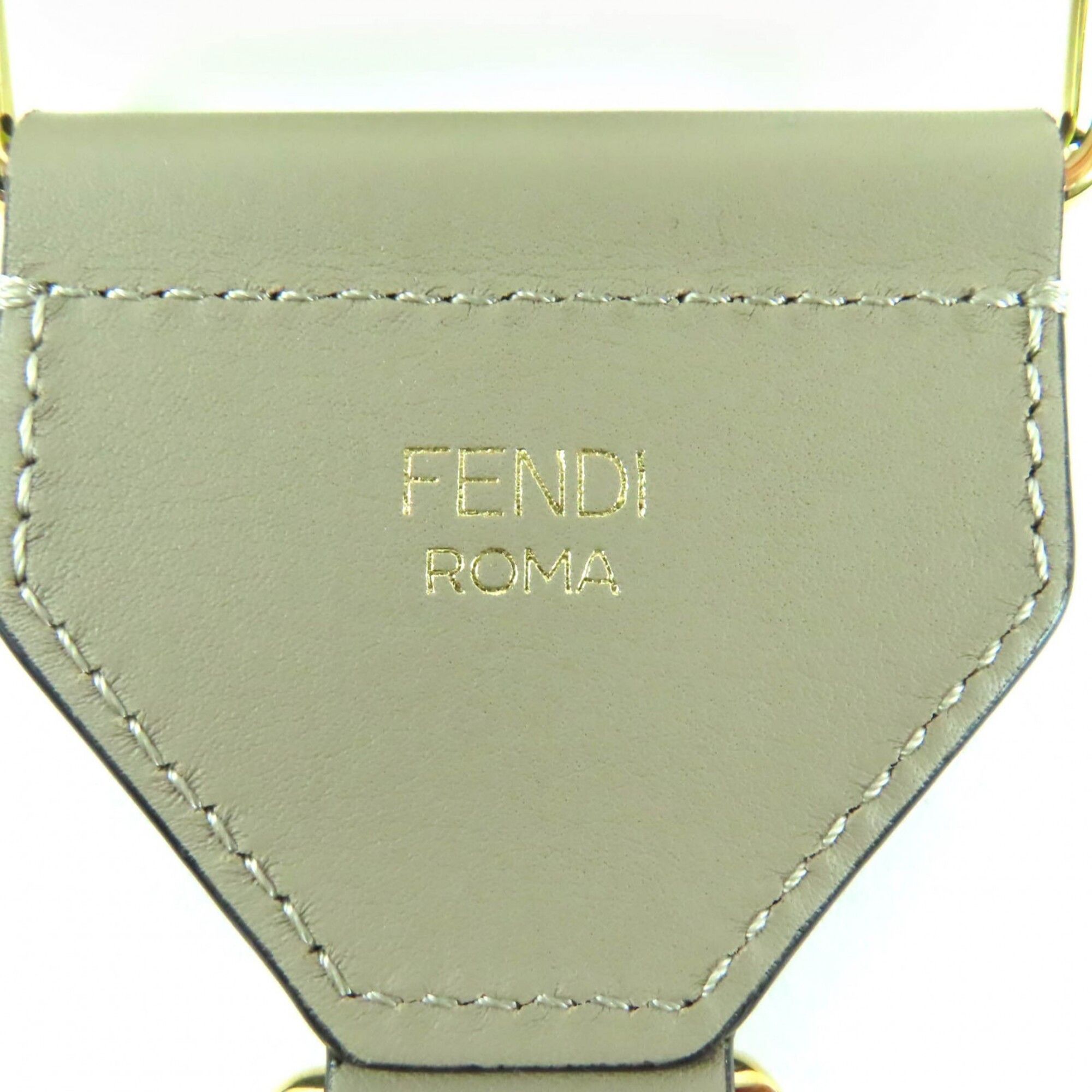 Fendi FENDI 8AV134 Strap You Canvas Leather Zucca Pattern Shoulder Greige Yellow Made in Italy Women's Size ONE SIZE - 8 Thumbnail