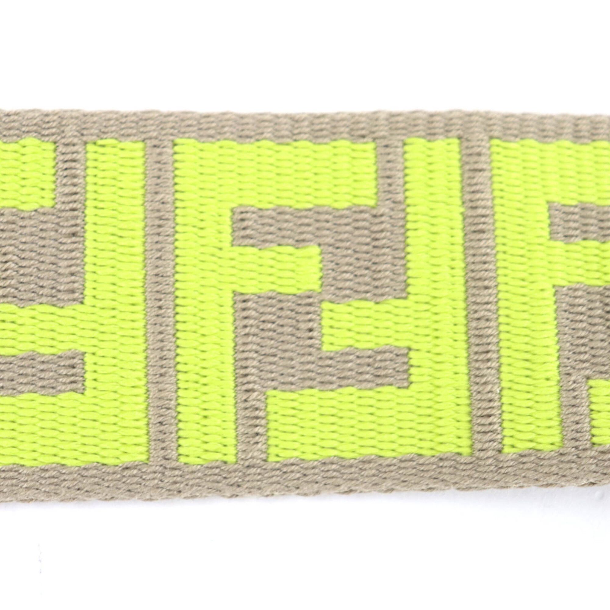 Fendi FENDI 8AV134 Strap You Canvas Leather Zucca Pattern Shoulder Greige Yellow Made in Italy Women's Size ONE SIZE - 5 Thumbnail