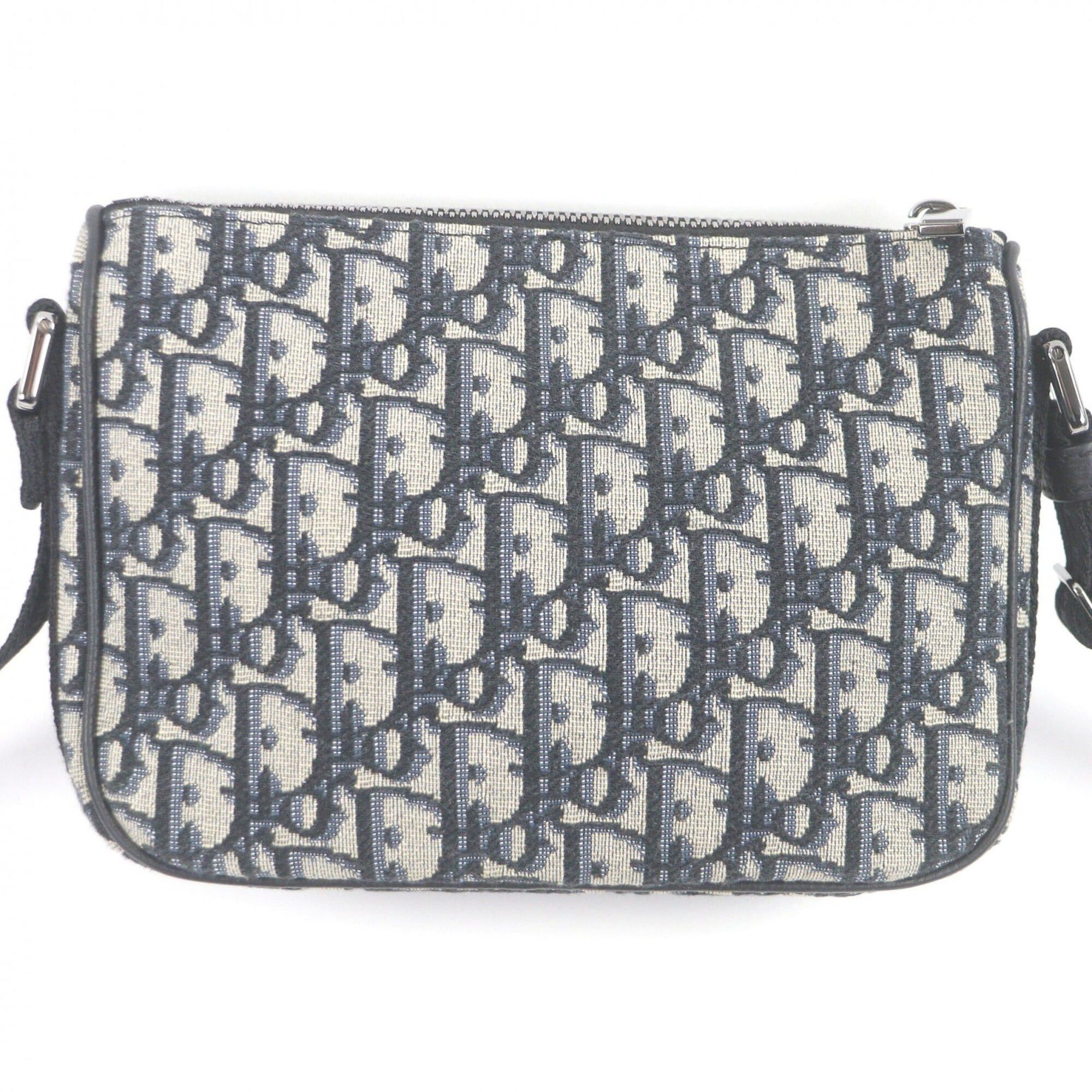 Christian Dior Monsieur DIOR Homme 2ESWS006YKY Canvas Leather Dior 8 Buckle Oblique Pattern Shoulder Bag Beige Made in Italy Men's Size ONE SIZE - 3 Thumbnail