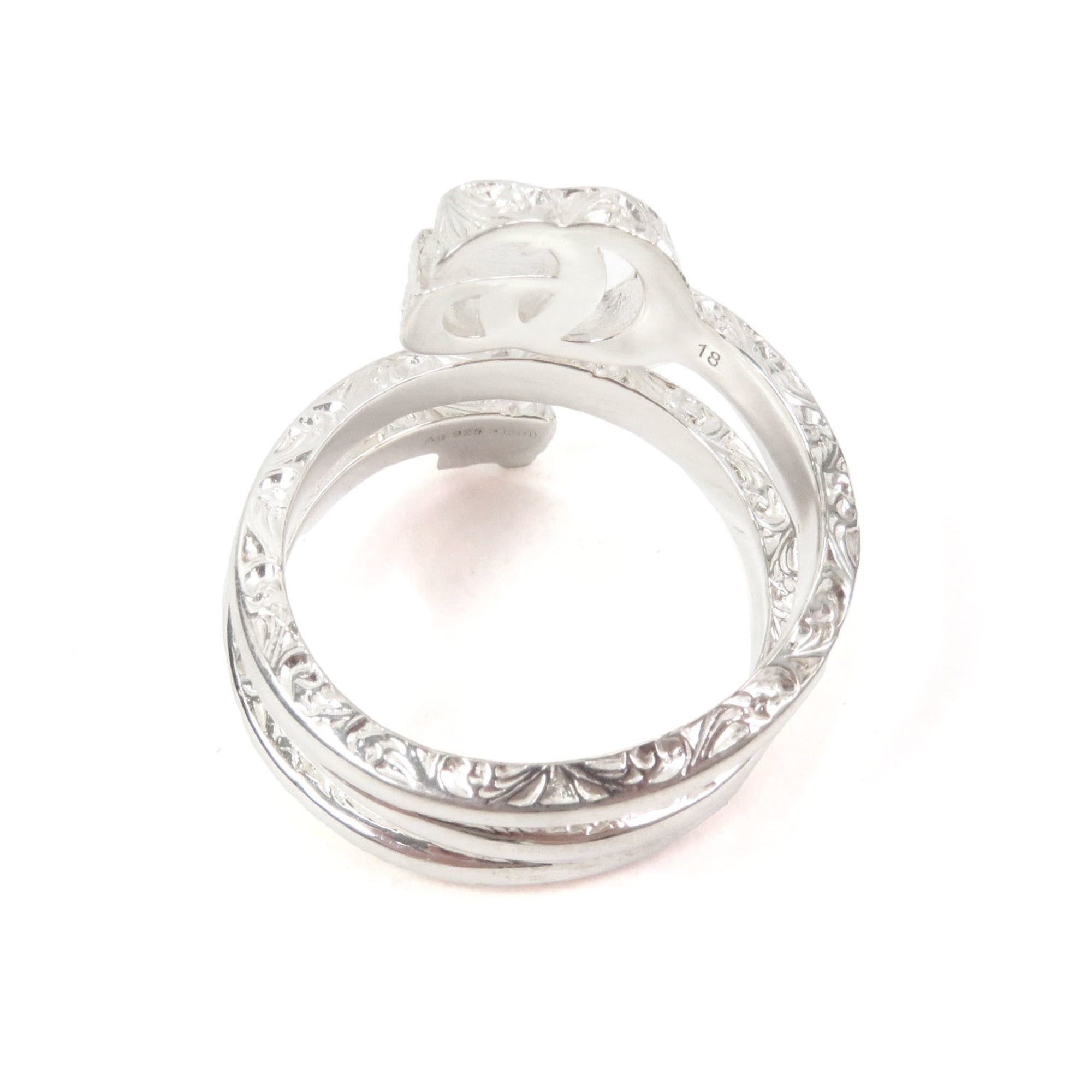 Gucci GUCCI 770719 Double G Key Motif Ring, AG925 Sterling Silver, 18k Gold, Made in Italy, Weight 8.36g, Men's Size ONE SIZE - 3 Thumbnail