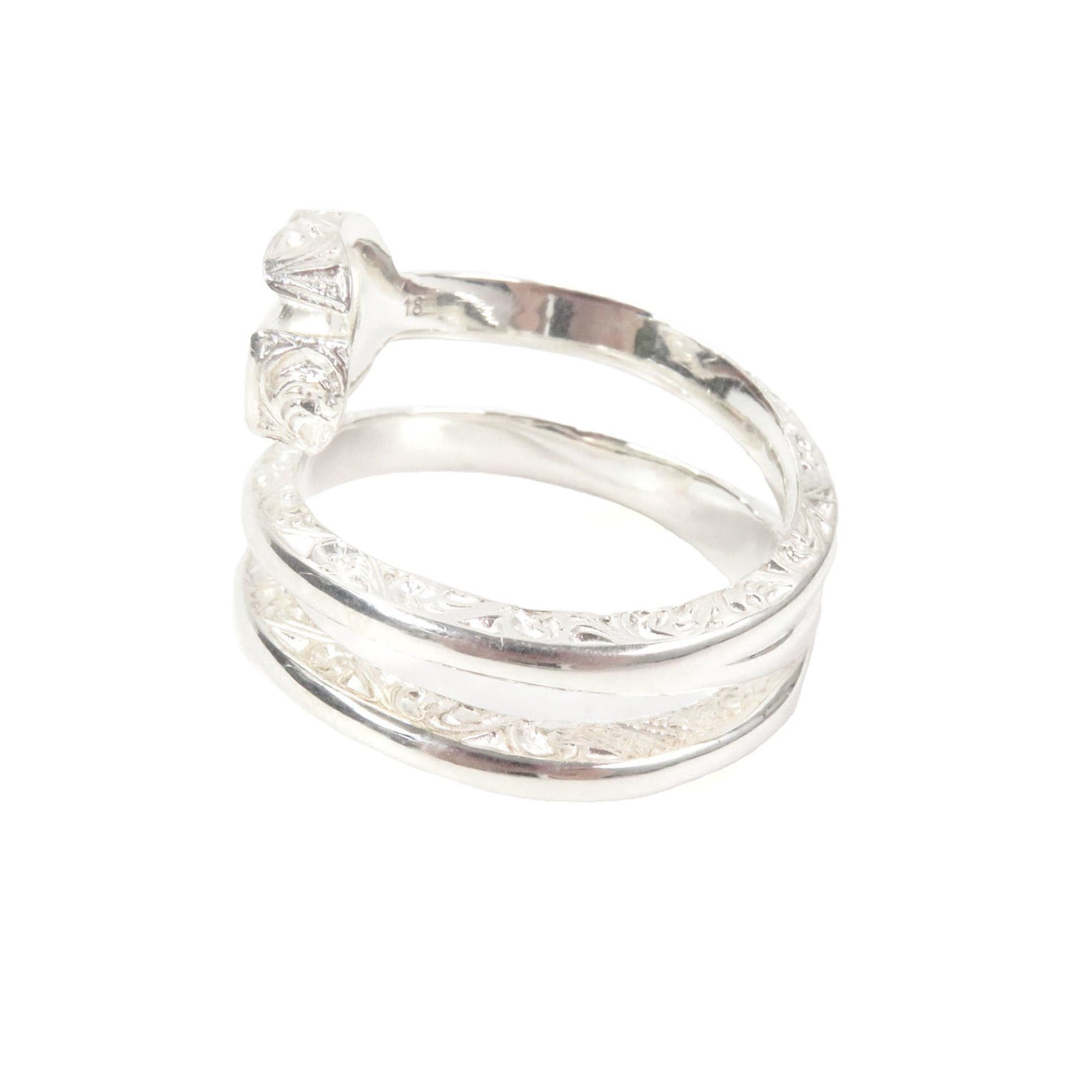 Gucci GUCCI 770719 Double G Key Motif Ring, AG925 Sterling Silver, 18k Gold, Made in Italy, Weight 8.36g, Men's Size ONE SIZE - 2 Thumbnail