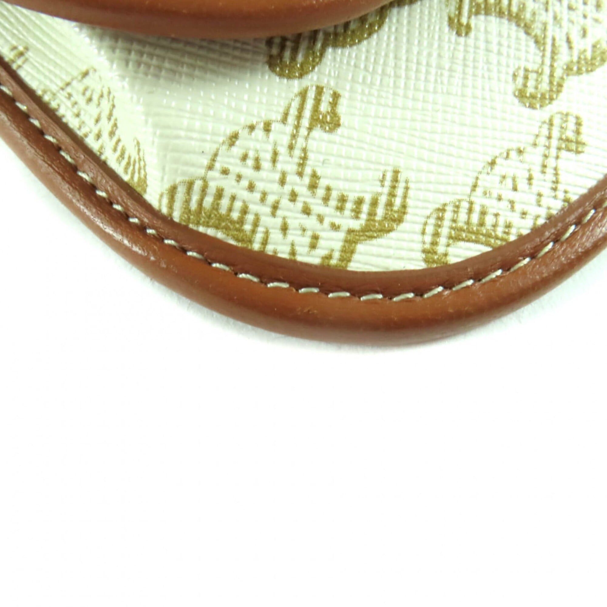 Celine CELINE Triomphe logo leather wallet with strap, available in white and brown. Made Italy. Women's wallet/coin purse. Size ONE SIZE - 7 Thumbnail