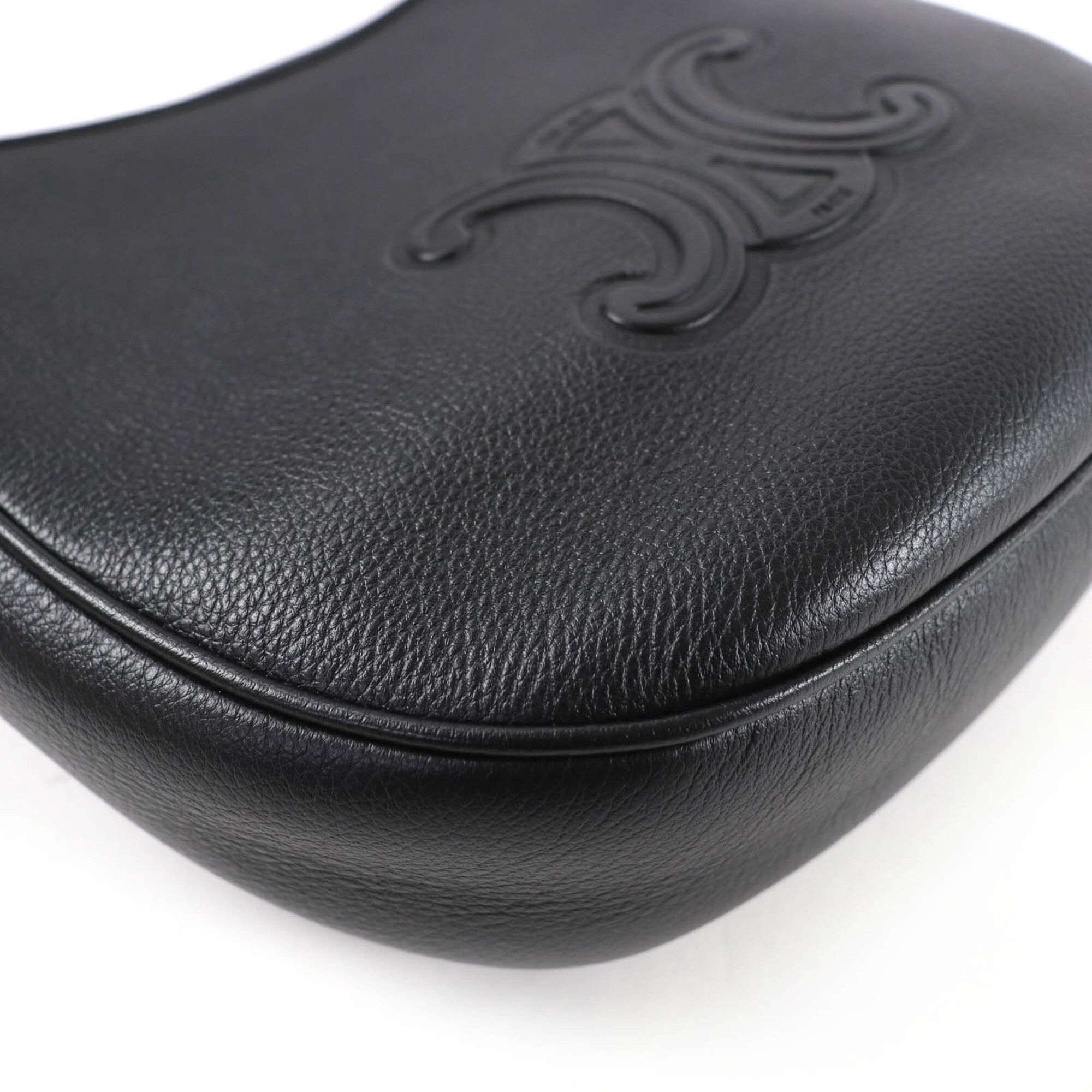 Celine CELINE 11725 Cuir Triomphe Eloise Small Leather 2-Way Handbag/Shoulder Bag, Black, with Dust Made in Italy, Women's Size ONE SIZE - 7 Thumbnail