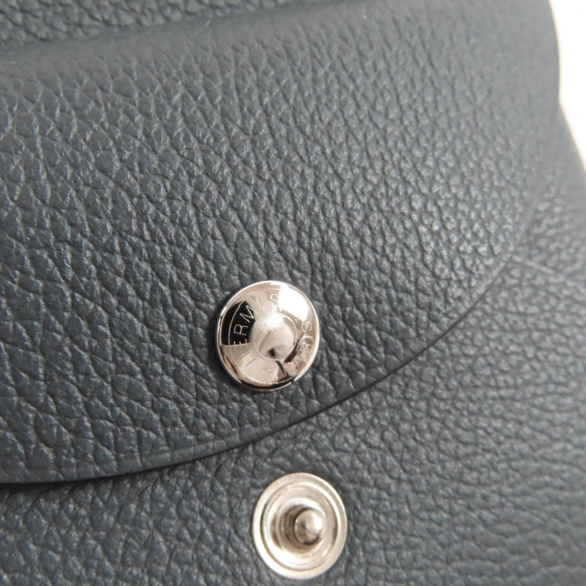 Hermes HERMES Calvi Duo Gris Misty Evercolor Silver Hardware Wallet/Coin Case with W Stamp, Box Included, Made in France, Women's Size ONE SIZE - 8 Thumbnail