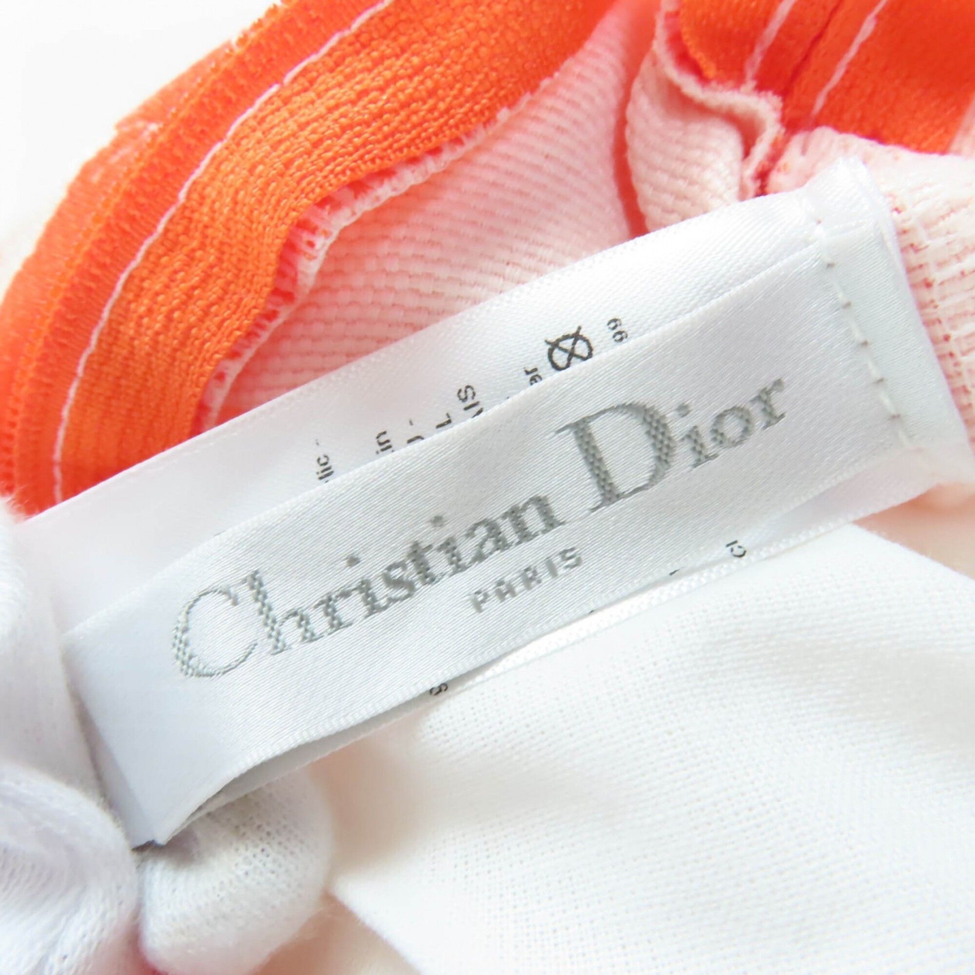 Dior Christian Dior HYP02RCO0U Dioliviera Linen Blend Cushion, Orange, Made in France, Authentic, Women's Size ONE SIZE - 6 Thumbnail