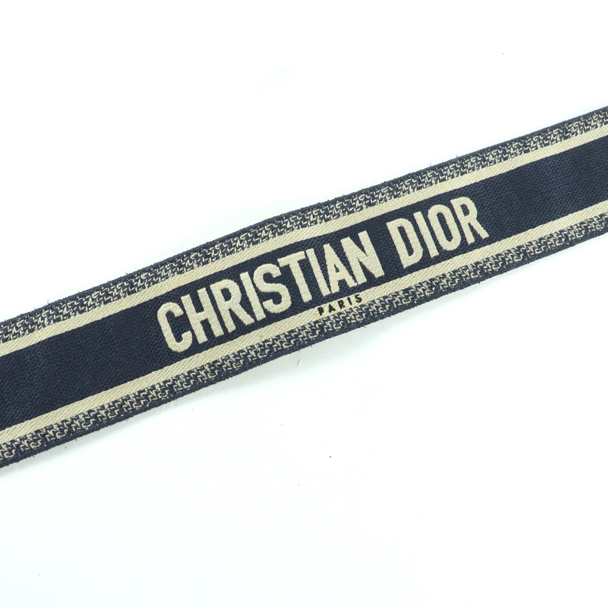 Dior Christian Dior S8557CBTE Canvas Leather Embroidered Shoulder Strap, Navy Beige, Gold Hardware, Comes with Box and Dust Bag, Made in Italy, Women's. Size ONE SIZE - 6 Thumbnail