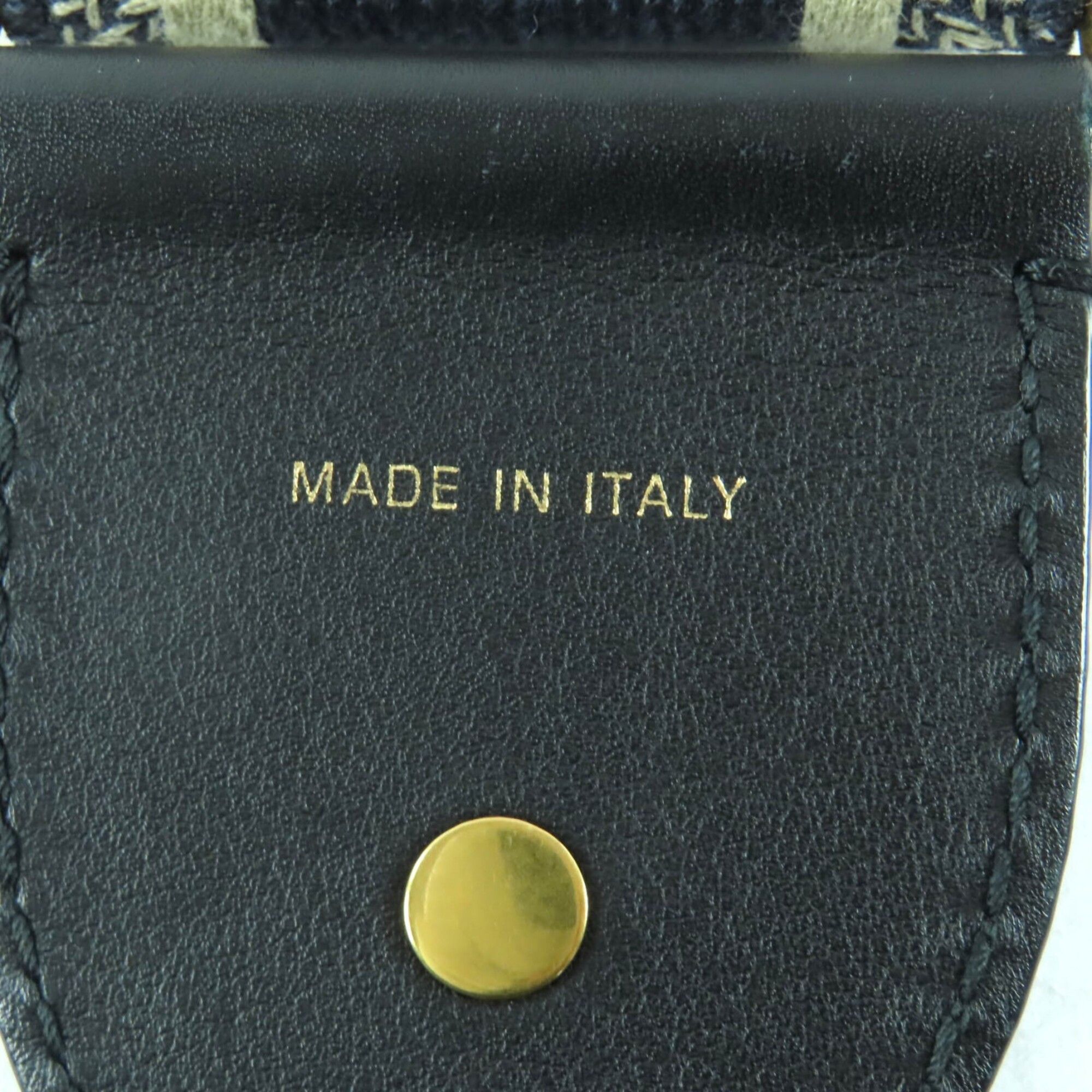 Dior Christian Dior S8557CBTE Canvas Leather Embroidered Shoulder Strap, Navy Beige, Gold Hardware, Comes with Box and Dust Bag, Made in Italy, Women's. Size ONE SIZE - 9 Thumbnail