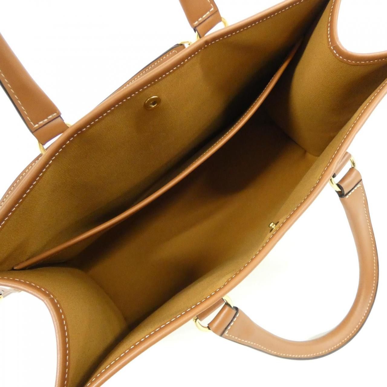 Celine Celine Celine Mini Horizontal Cabas Triomphe Canvas Calf Handbag Leather Tote Bag 199742BZJ DUTY FREE for USA Size ONE SIZE - 9 Thumbnail