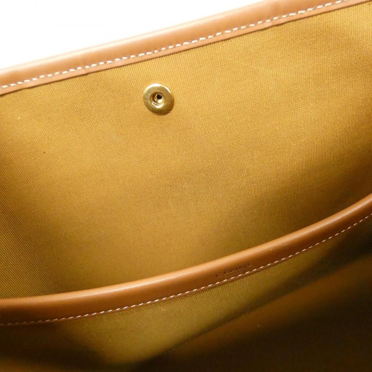 Celine Celine Celine Mini Horizontal Cabas Triomphe Canvas Calf Handbag Leather Tote Bag 199742BZJ DUTY FREE for USA Size ONE SIZE - 10 Thumbnail