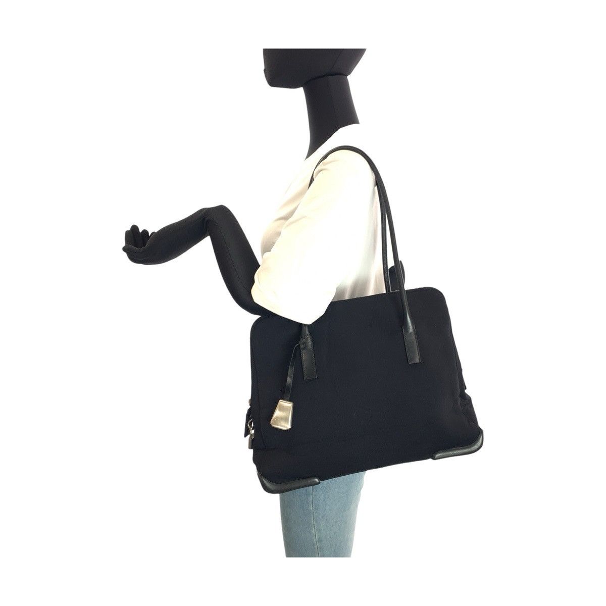 Prada Prada Prada Leather 2way Tote Bag Plastic / Synthetic Tote Bag DUTY FREE for USA Size ONE SIZE - 7 Thumbnail