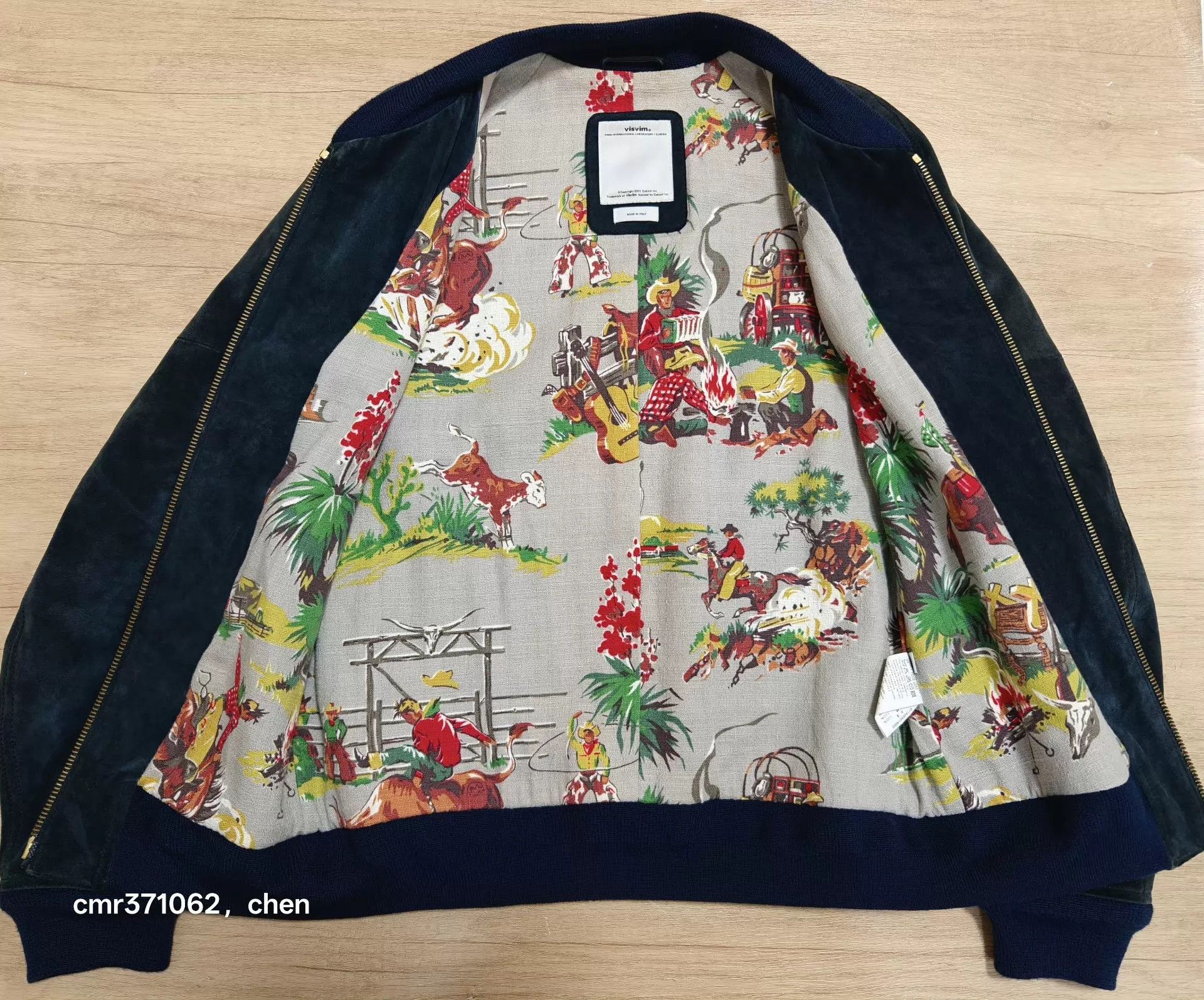Visvim Blue Suede Bomber Jacket Size S Size US S / EU 44-46 / 1 - 5 Thumbnail
