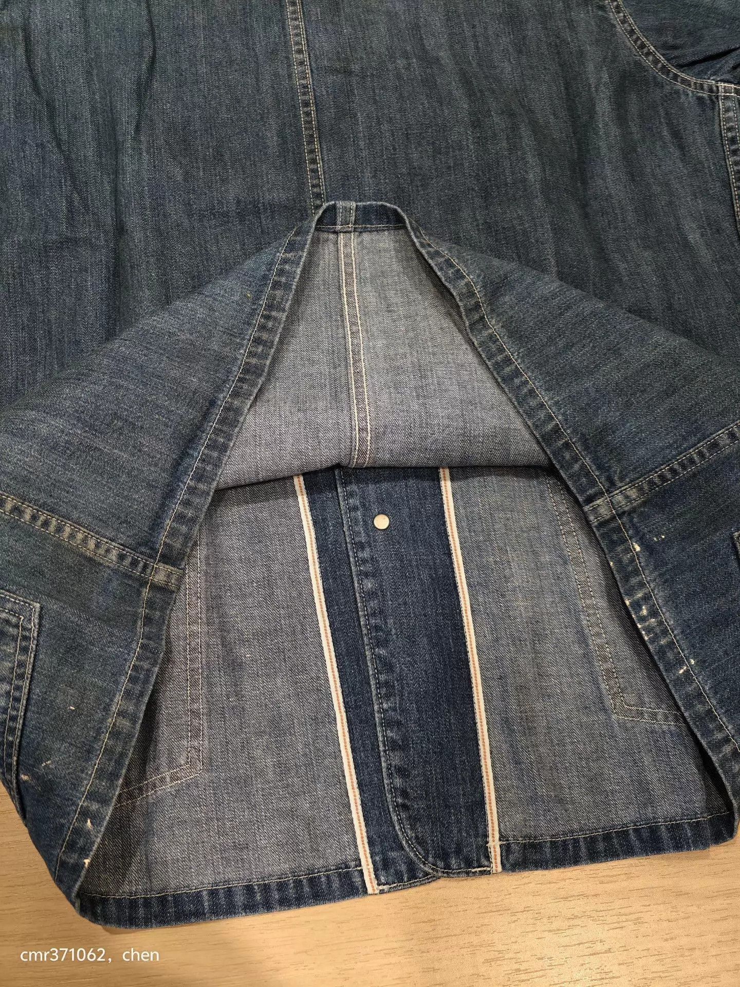 Visvim Blue Denim Jacket with Paint Splatter and Graphics Size S Size US S / EU 44-46 / 1 - 7 Thumbnail