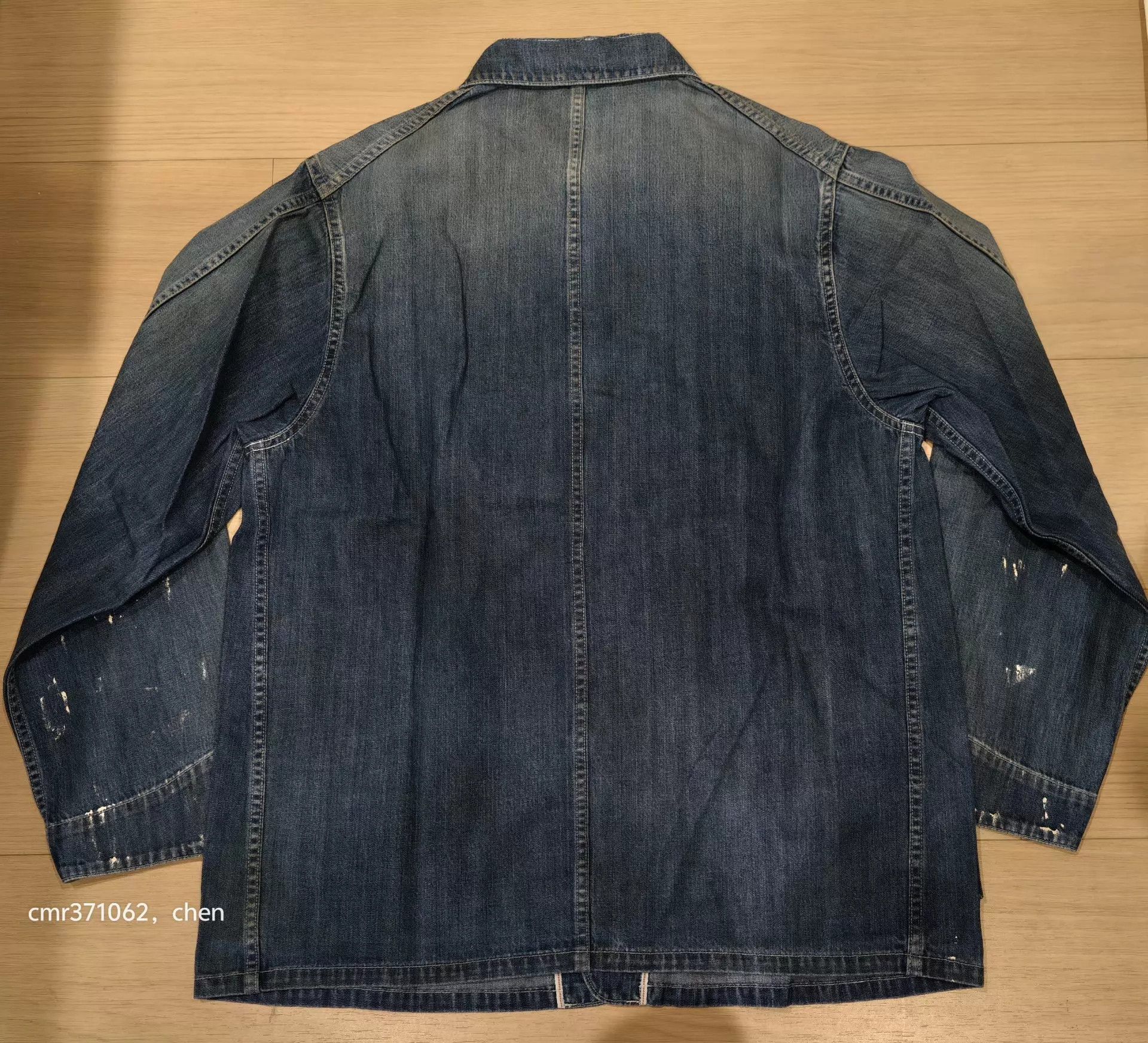 Visvim Blue Denim Jacket with Paint Splatter and Graphics Size S Size US S / EU 44-46 / 1 - 6 Thumbnail