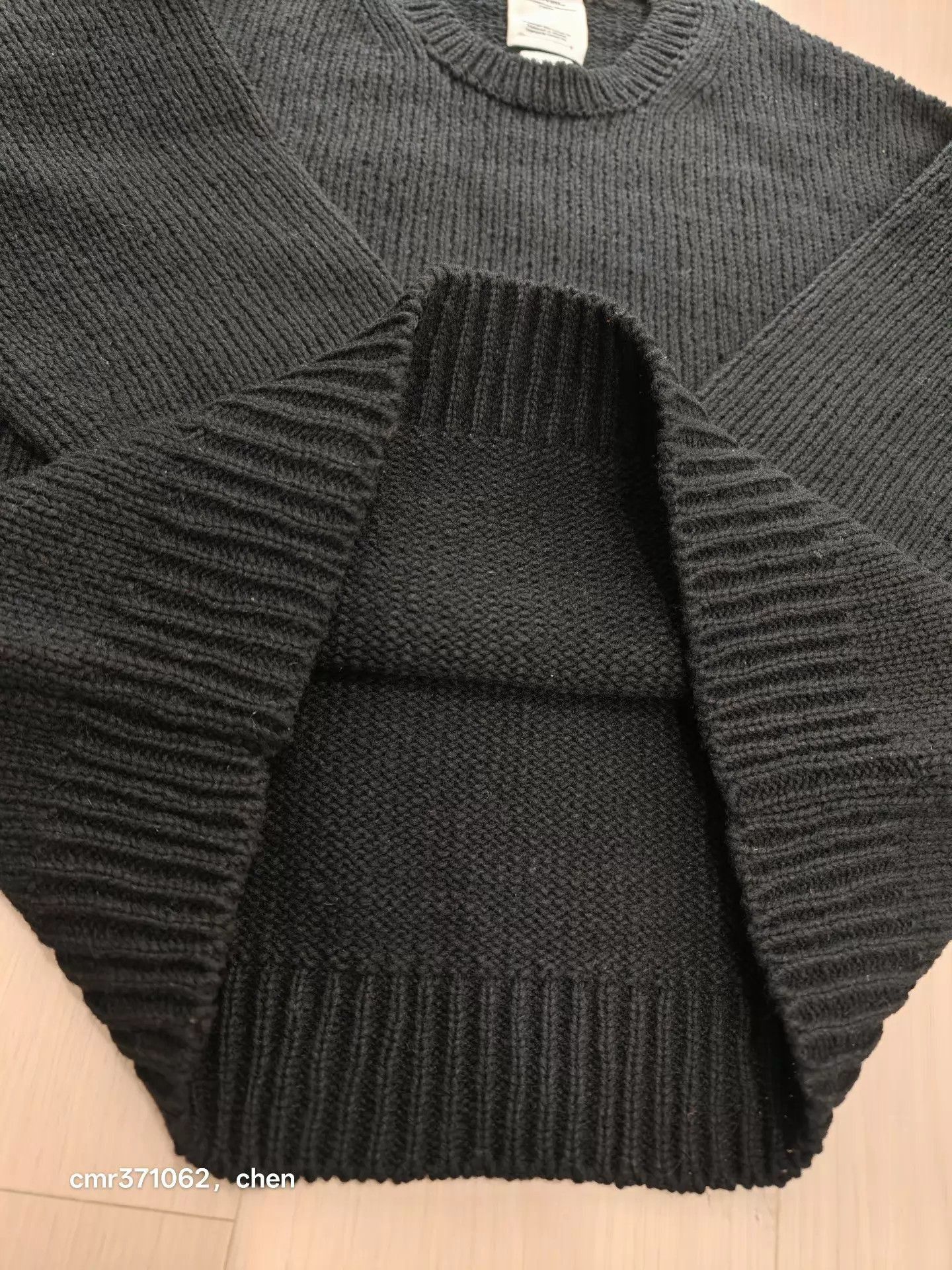 Visvim Black Ribbed Knit Sweater - Size M Size US M / EU 48-50 / 2 - 5 Thumbnail