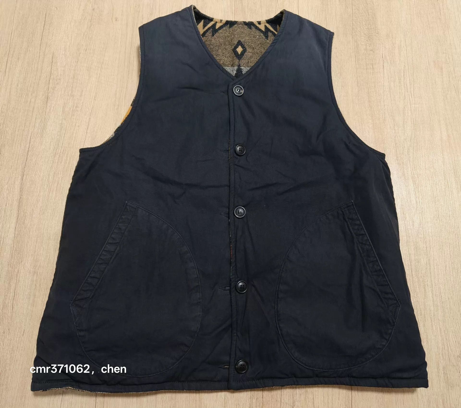 Visvim Black Patterned Sleeveless Vest Size M Size US M / EU 48-50 / 2 - 5 Thumbnail