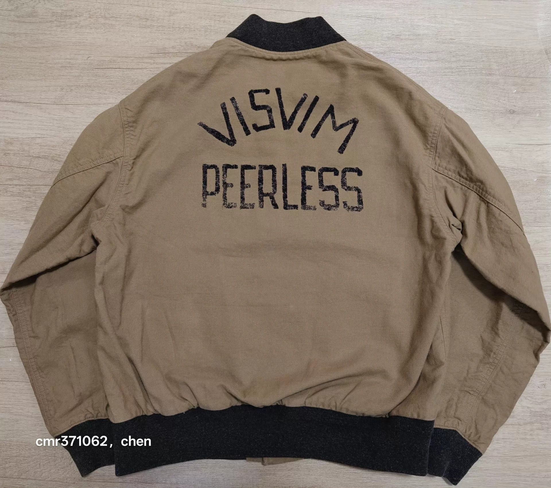 Visvim Beige Bomber Jacket with Black Trim, Size M Size US M / EU 48-50 / 2 - 5 Thumbnail