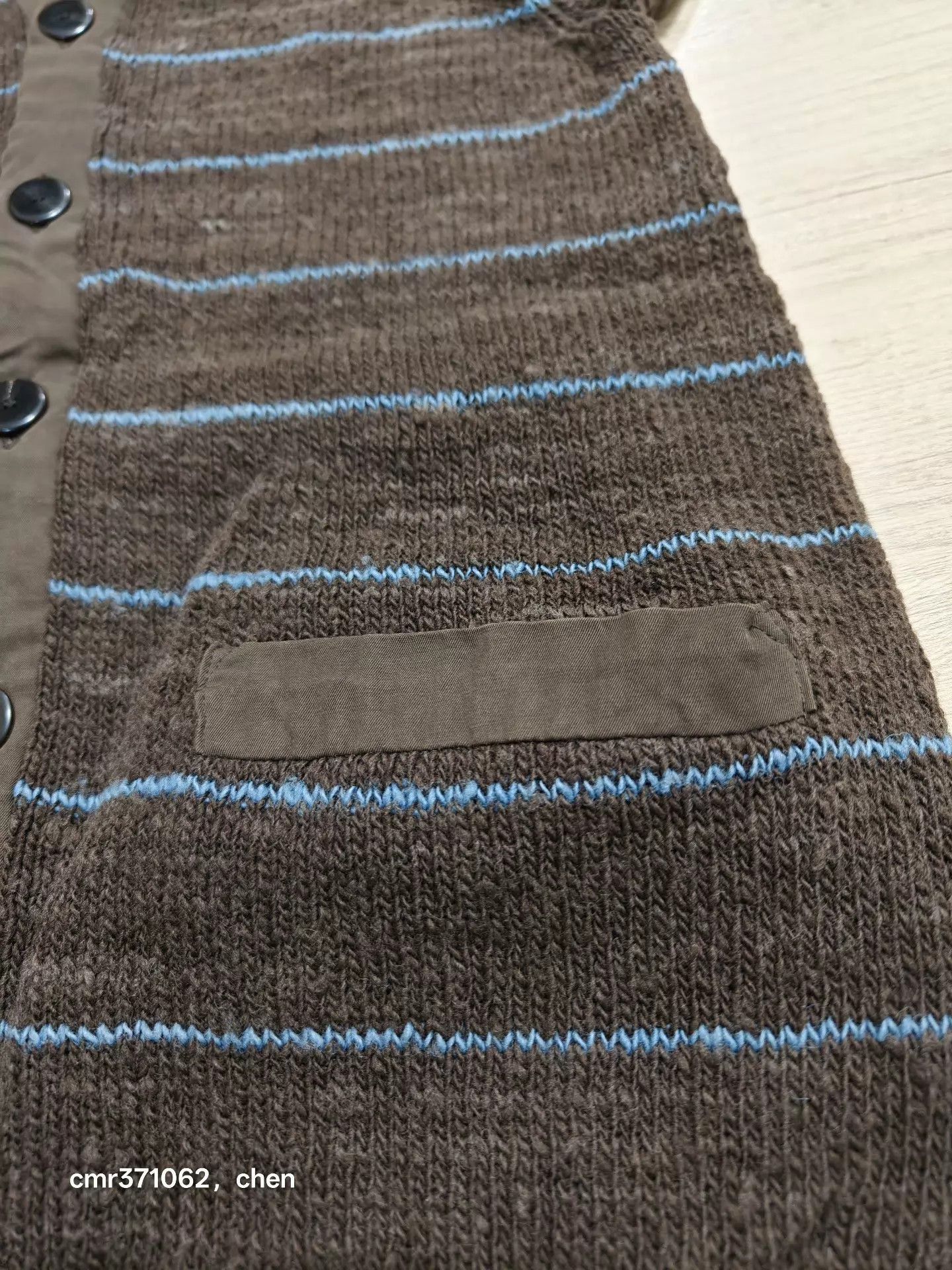 Visvim Brown Striped Button-Front Cardigan Size S Size US S / EU 44-46 / 1 - 4 Thumbnail