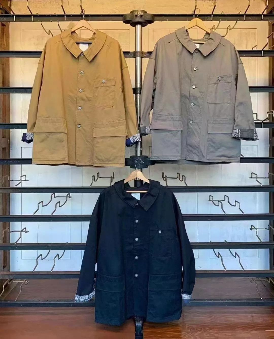 Visvim Blue Button-Up Shirt with Bandana Cuffs - Size M Size US M / EU 48-50 / 2 - 9 Thumbnail