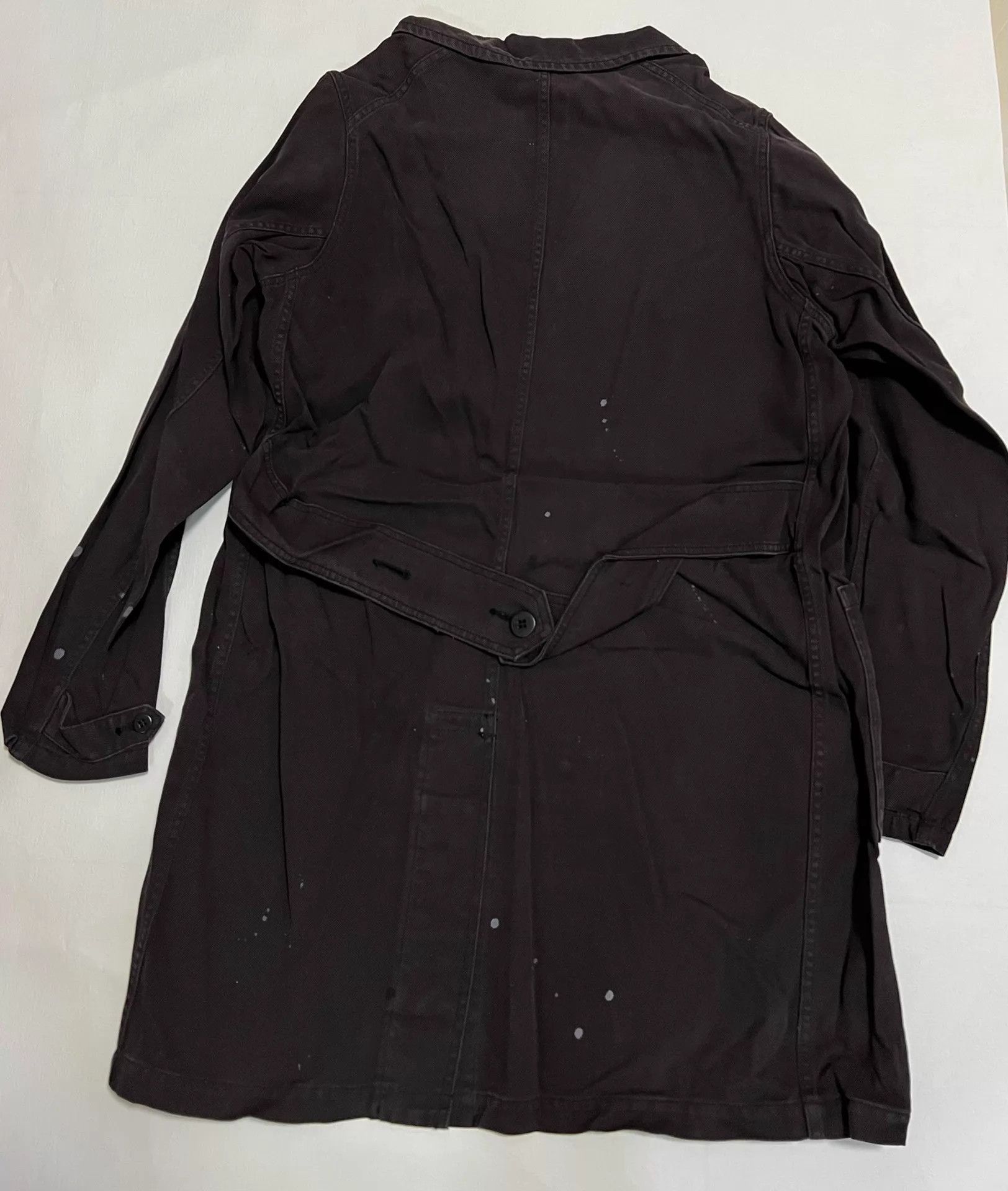 Visvim Black Long Coat with 'PEERESS' Embroidered Detail Size US M / EU 48-50 / 2 - 4 Thumbnail