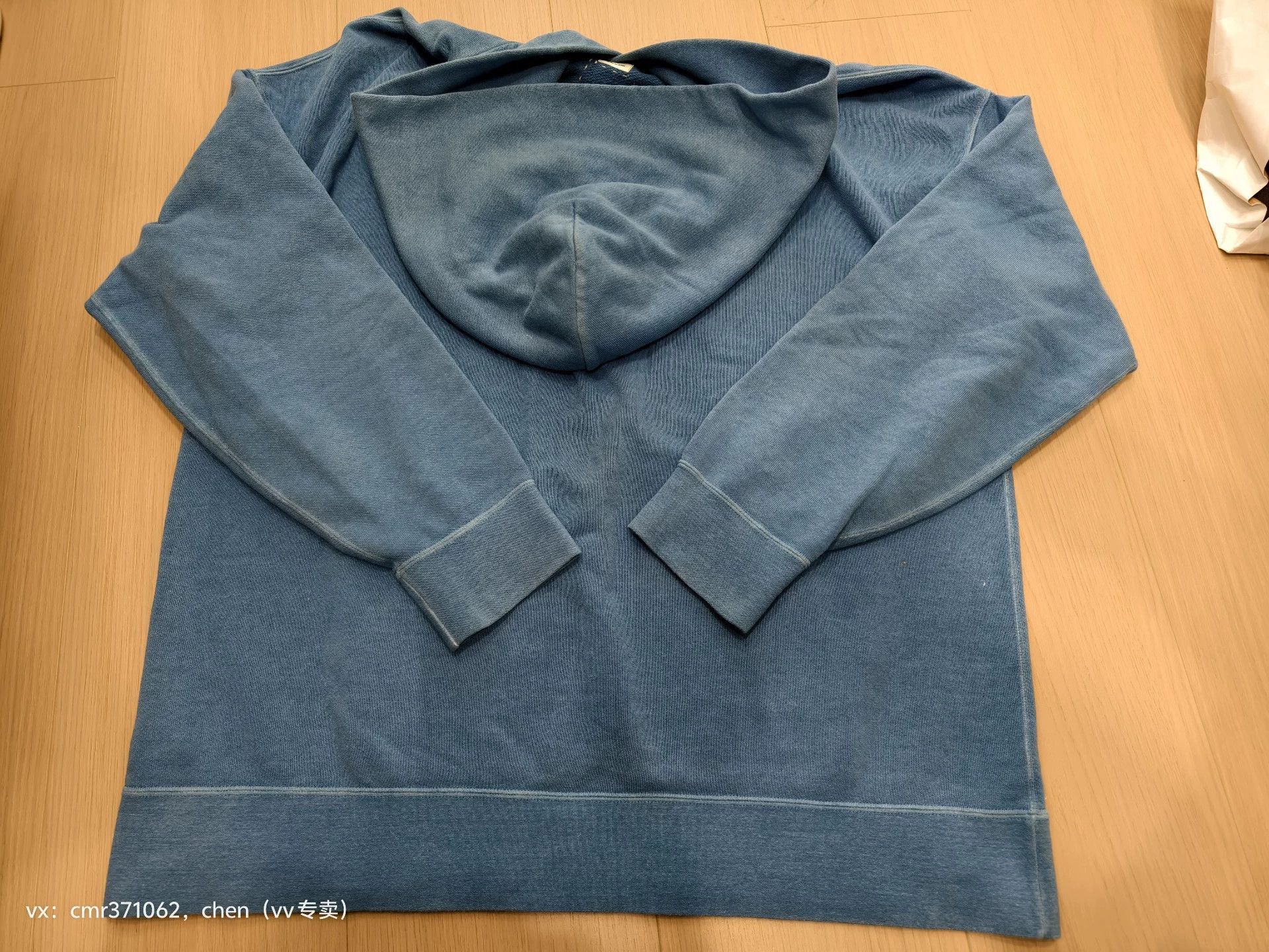 Visvim Blue Oversized Hoodie with Kangaroo Pocket Size US XXL / EU 58 / 5 - 6 Thumbnail