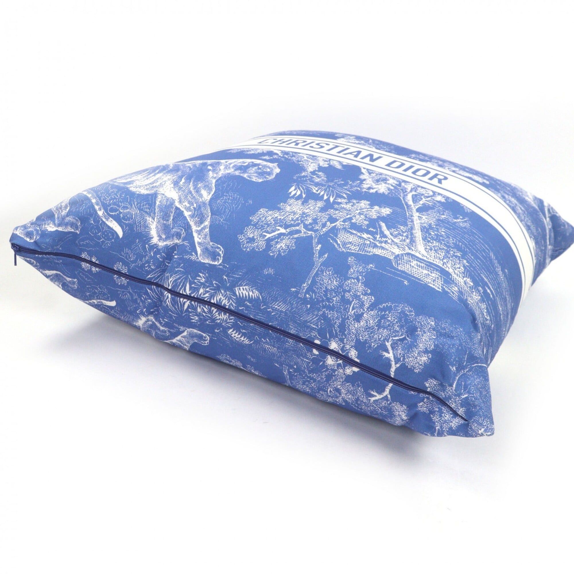 Dior Christian Dior HYP02RCO0U Dioliviera Linen Blend Cushion, Blue, Made in France, Women's Size ONE SIZE - 3 Thumbnail