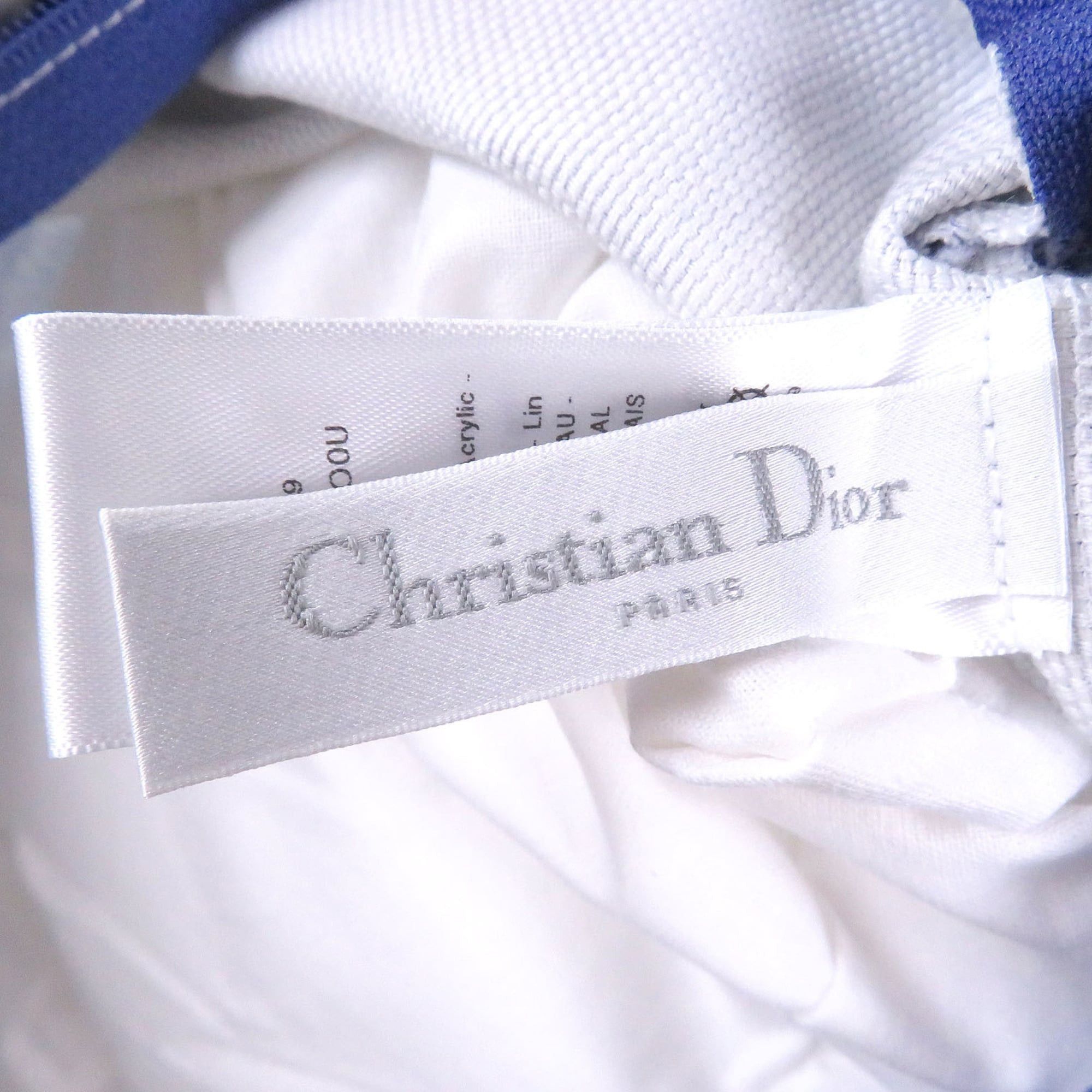 Dior Christian Dior HYP02RCO0U Dioliviera Linen Blend Cushion, Blue, Made in France, Women's Size ONE SIZE - 7 Thumbnail