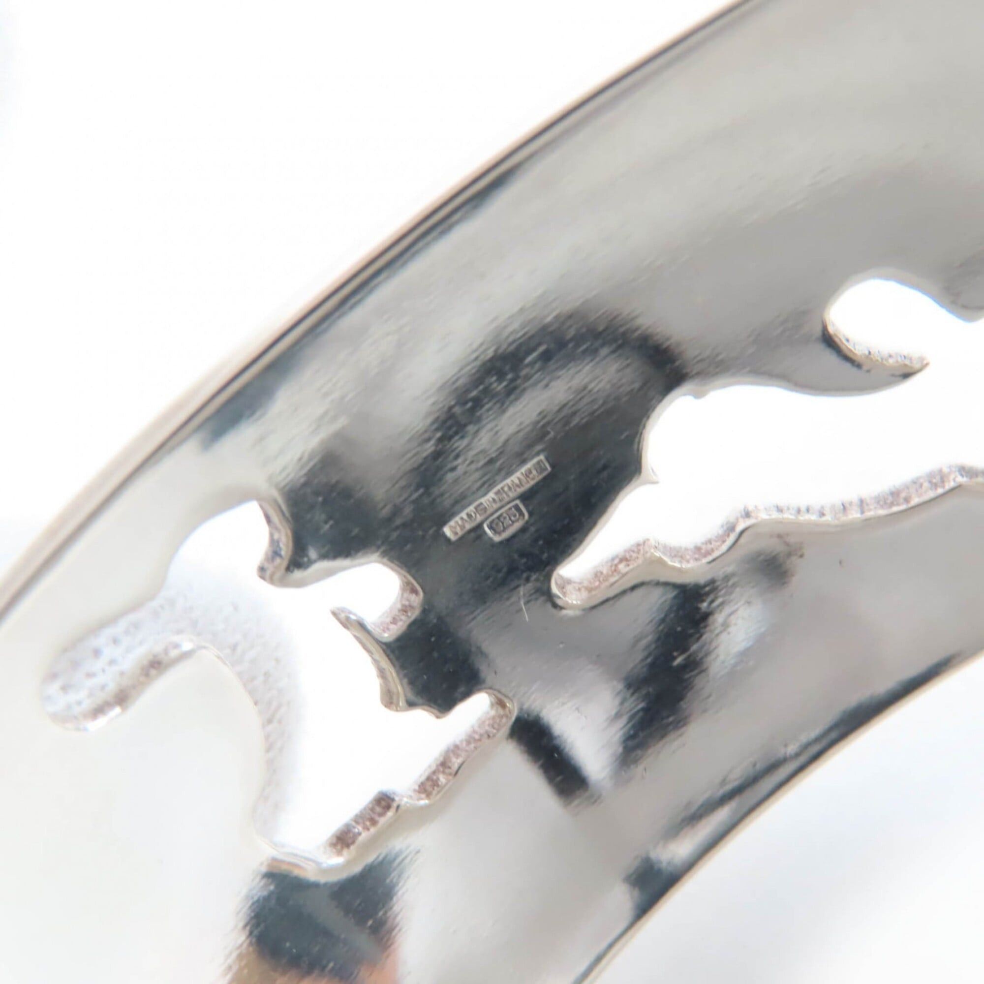 Hermes HERMES 925 Rabbit Motif Bracelet Bangle, Silver, Made in France, Weight 54.77g, Women's Size ONE SIZE - 6 Thumbnail