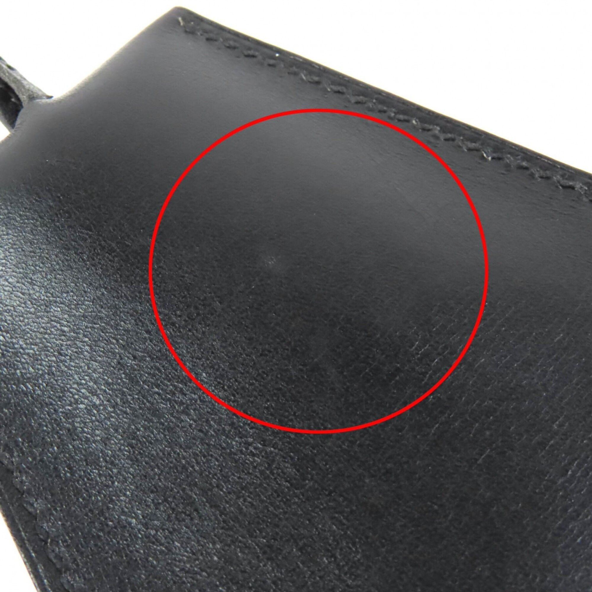 Hermes HERMES Vintage Margiela Era Clochette Leather Necklace, Black with Silver Hardware, □B Stamp, Comes Box, Made in France, Women's Size ONE SIZE - 8 Thumbnail