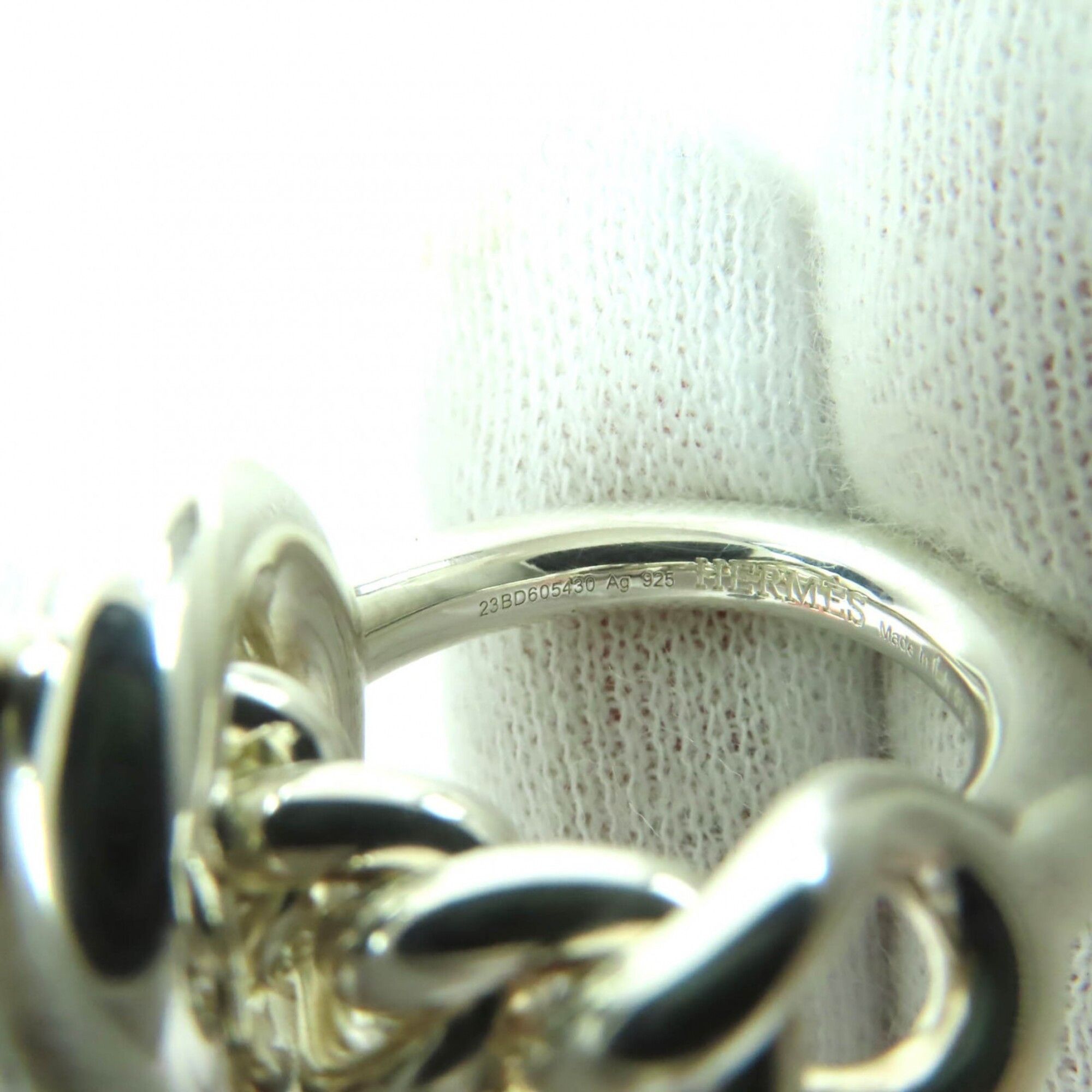 Hermes HERMES Croisette Ring, AG925, 2023 model, Silver, Size 51 (equivalent to Japanese size), with box, Made in Italy, Weight: 16.5g, Women's. Size ONE SIZE - 7 Thumbnail