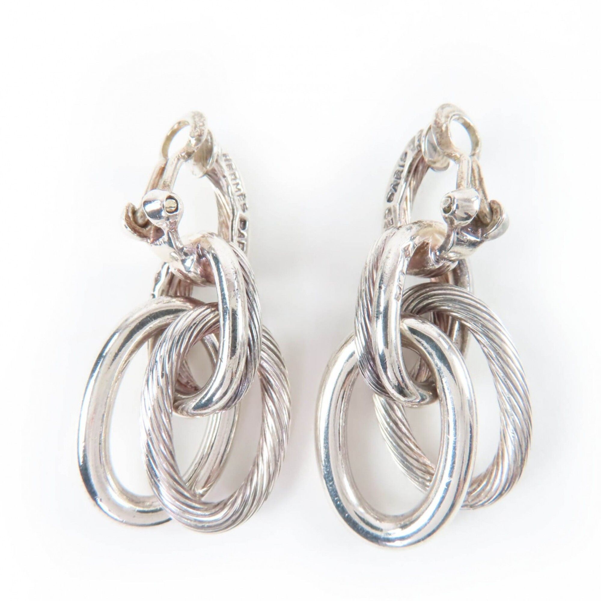 Hermes HERMES Vintage Destrières Earrings, 925 Sterling Silver, Weight 25.9g, Women's. Size ONE SIZE - 2 Thumbnail