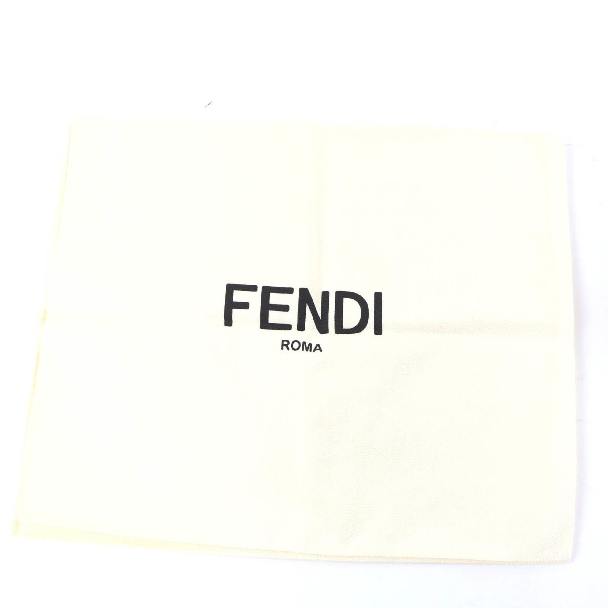 Fendi FENDI FXT438 Camel Wool 100% Cashmere Logo Knit Scarf, Ivory, with Dust Bag, Made in Italy, Authentic, Women's. Size ONE SIZE - 5 Thumbnail