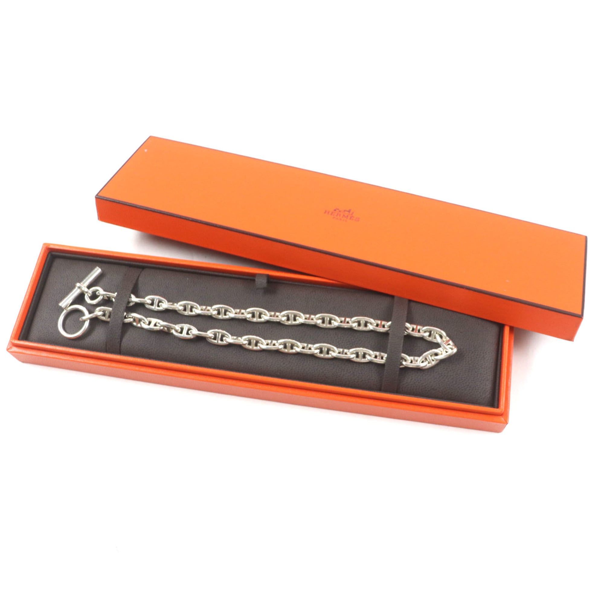 Hermes HERMES Vintage Chaine d'Ancre PM 43-link necklace from the Margiela era, made of SV925 sterling silver, with case, weight 73.7g, men's. Size ONE SIZE - 2 Thumbnail
