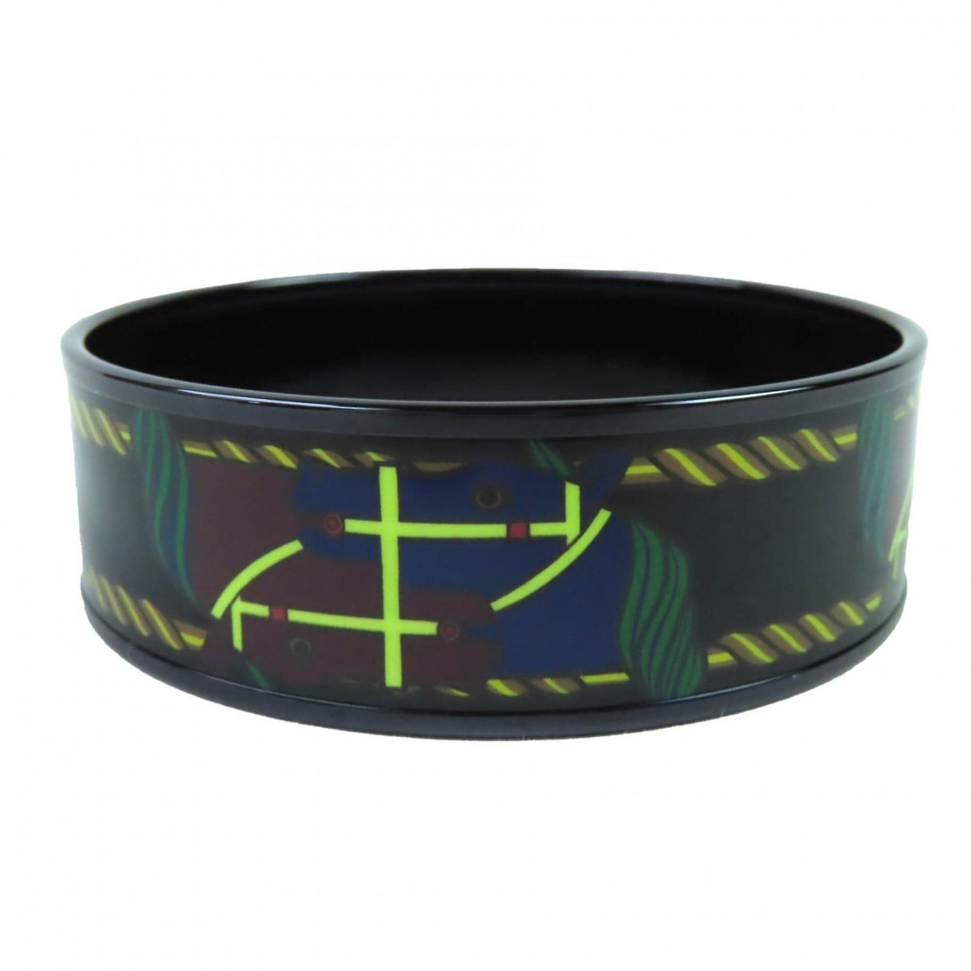 Hermes HERMES Email GM Click HH Bandana Bangle Bracelet, Black/Multicolor, with Dust Bag, Made in France, Women's. Size ONE SIZE - 4 Thumbnail