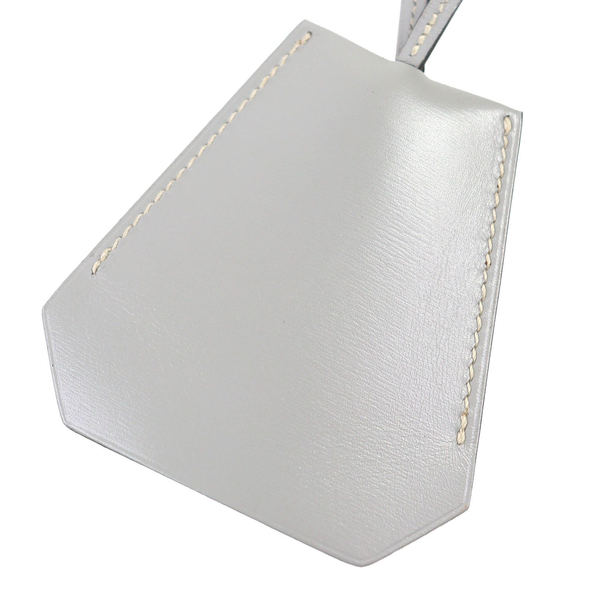 Hermes HERMES Vintage Margiela Era Clochette Leather Necklace Pendant Gray □C With Box Made in France Women's Size ONE SIZE - 4 Thumbnail